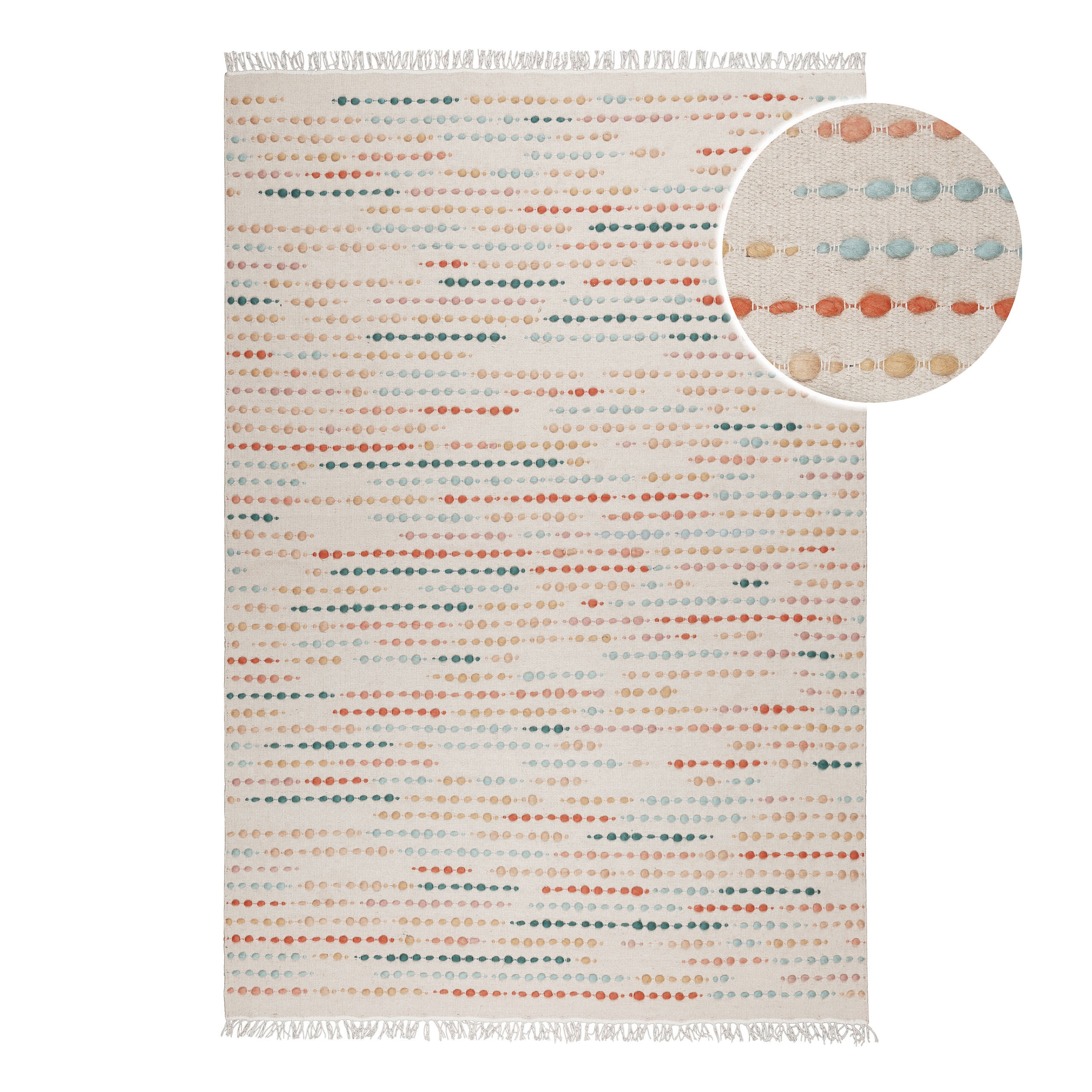 Wecon home Tapis »Maddie« Rectangulaire 11 mm Höhe handgewebt, robust, strapazierfähig, skandinavisch, Naturfaser