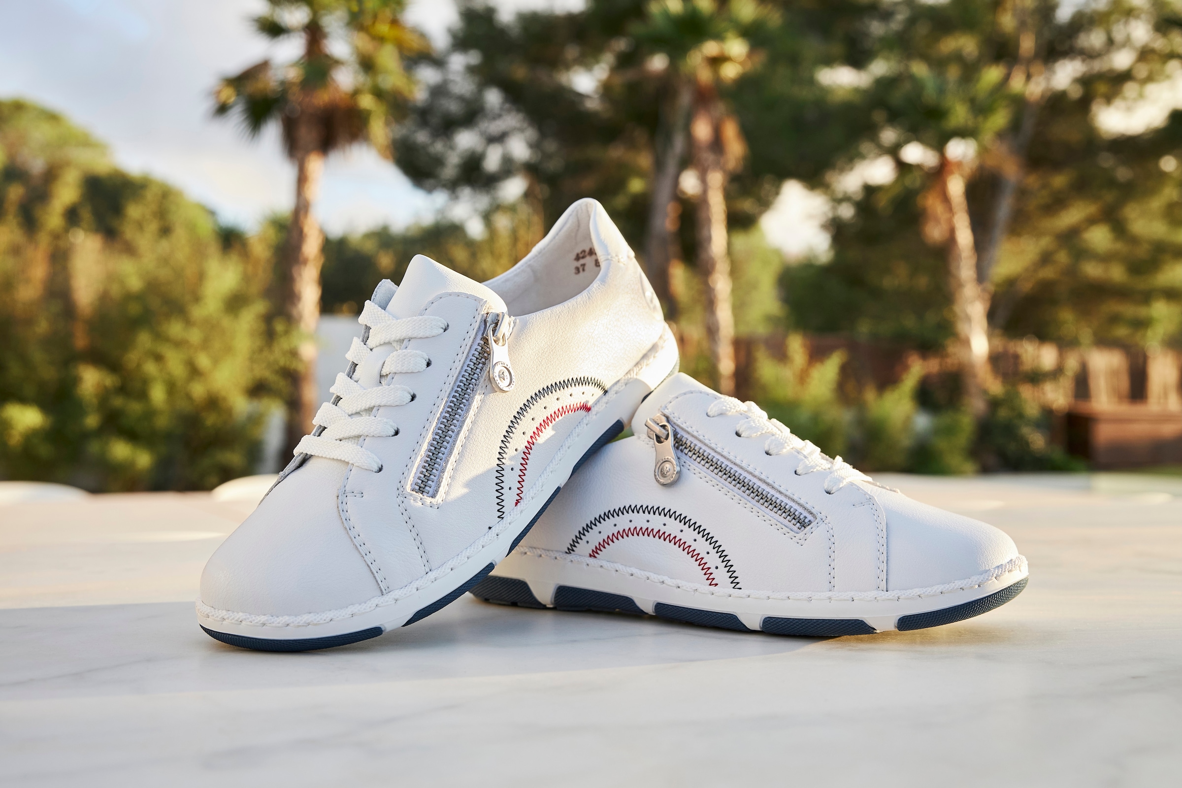 Rieker Sneaker  , Schnürschuh, Halbschuh, Freizeitschuh mit weichem Schaftrand