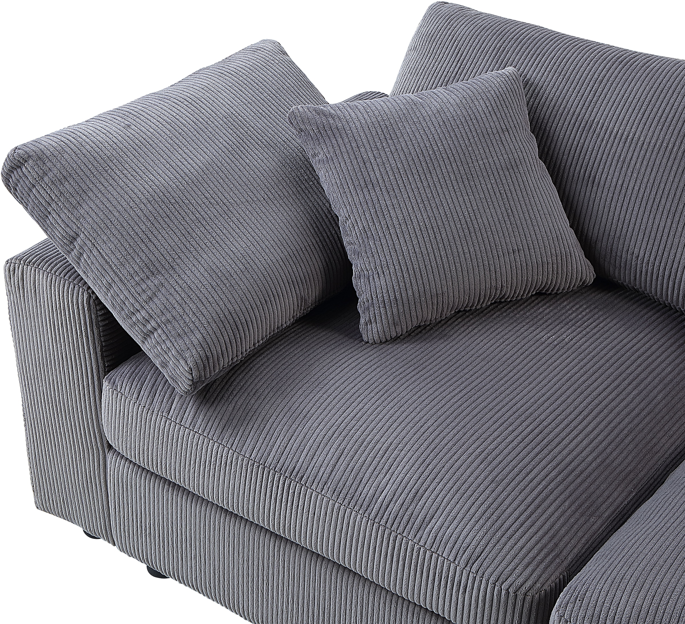 RAUM.ID 4 places »Bennid, XXL-Modulsofa mit vielen individuellen Stellmöglichkeiten« inklusive 2 grossen & 2 kleinen Zierkissen im flauschigen Cord