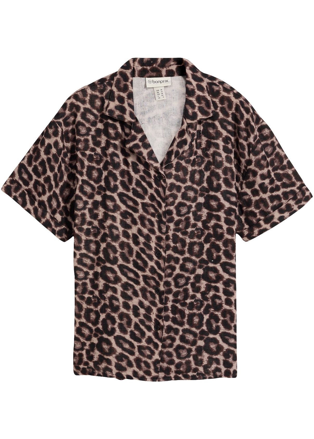 bonprix Chemisier à chemise coupe large style oversize, en coton pur