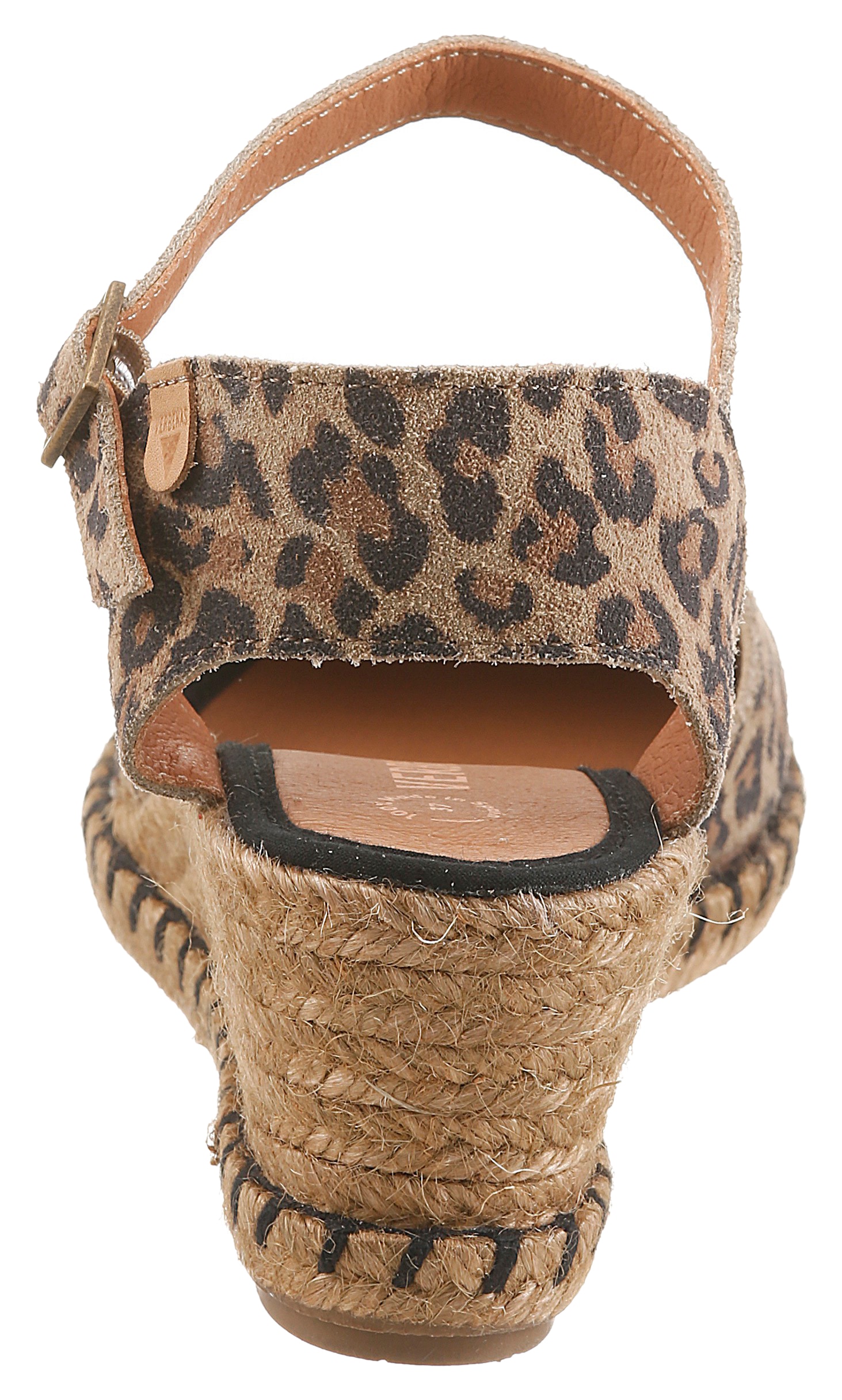 VERBENAS Pompes à sling »MALENA LEO«  Sandale compensée, chaussure d'été, chaussure de vacances motif léopard