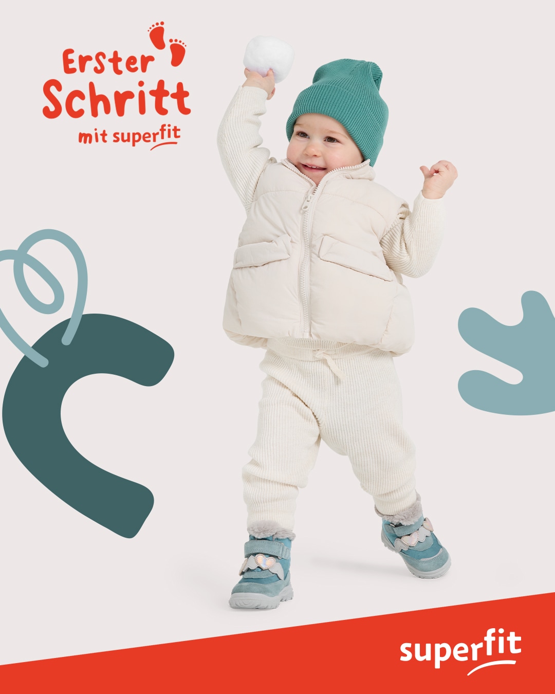 Superfit Winterboots »HUSKY, WMS: weit«  Klettstiefel mit wasserdichtem GORE TEX, Grössenschablone zum Download