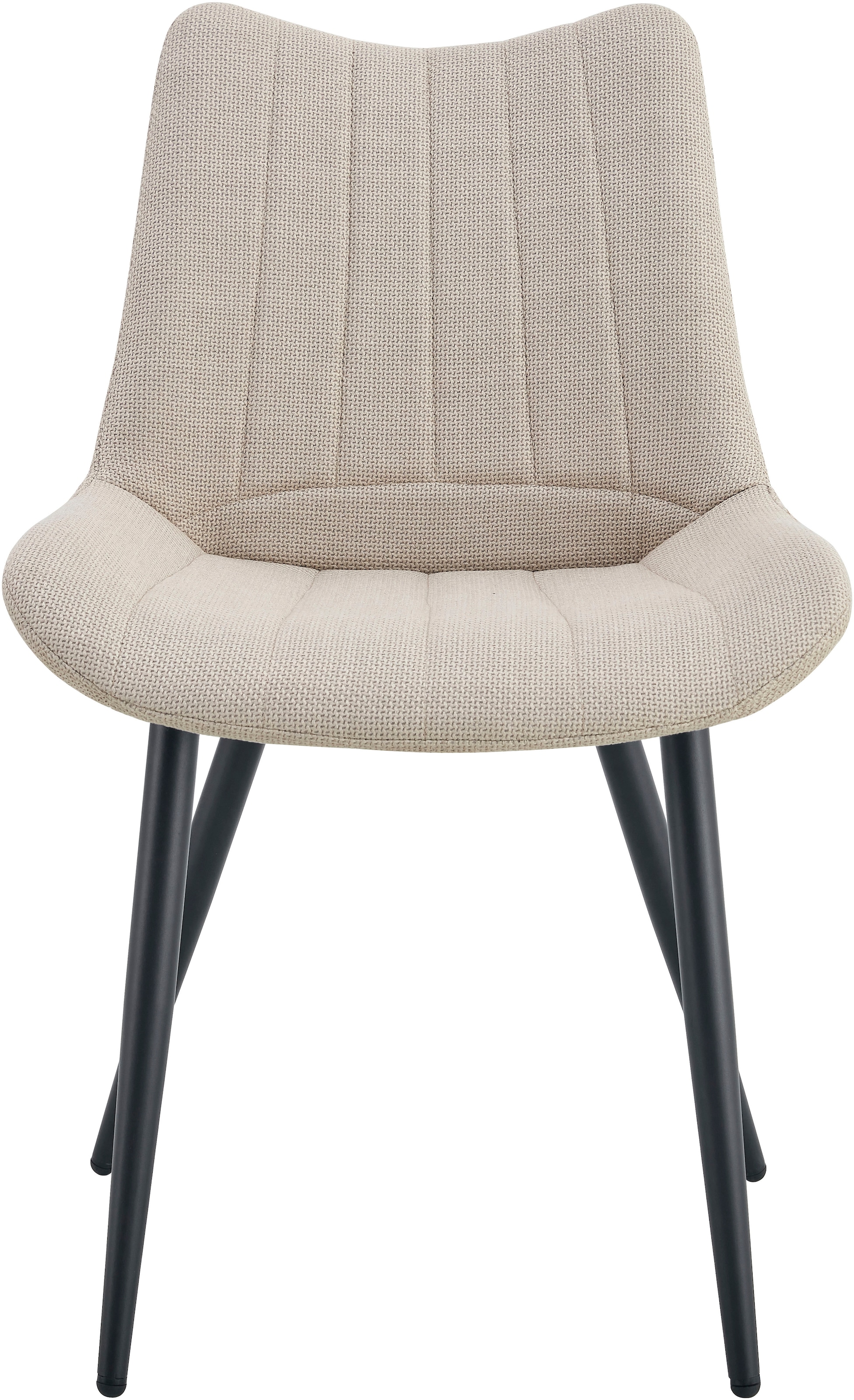 Home affaire Chaise de salle à manger »DAWSON, 2er Set, mit Metallgestell in matt schwarz« (Ensemble) 2 cuisin verschiedenen Farben, Belsatbarkeit pro Stuhl 120 kg