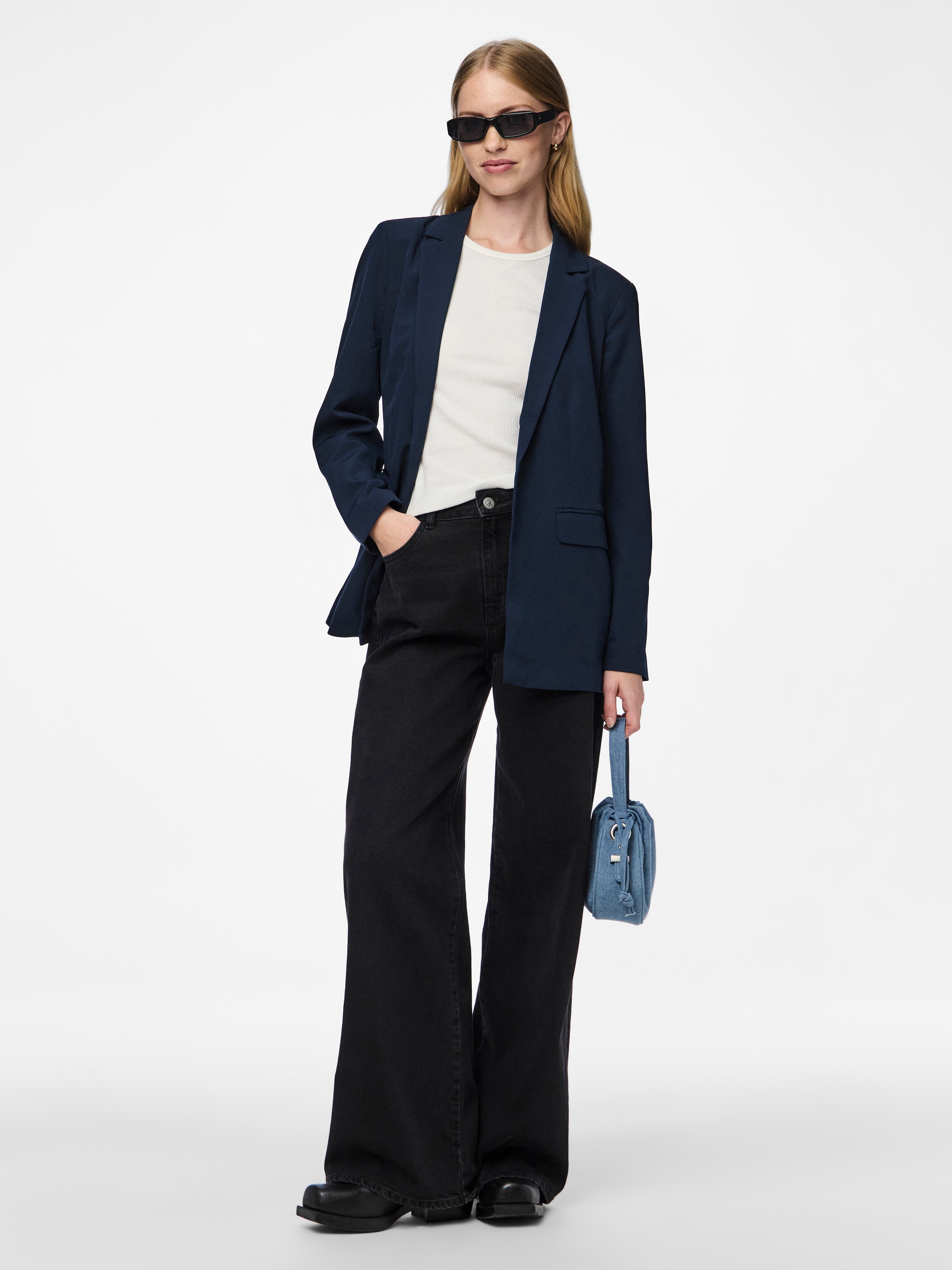 pieces Longblazer »PCBOSELLA LS LOOSE BLAZER NOOS« in leichter Oversize Form