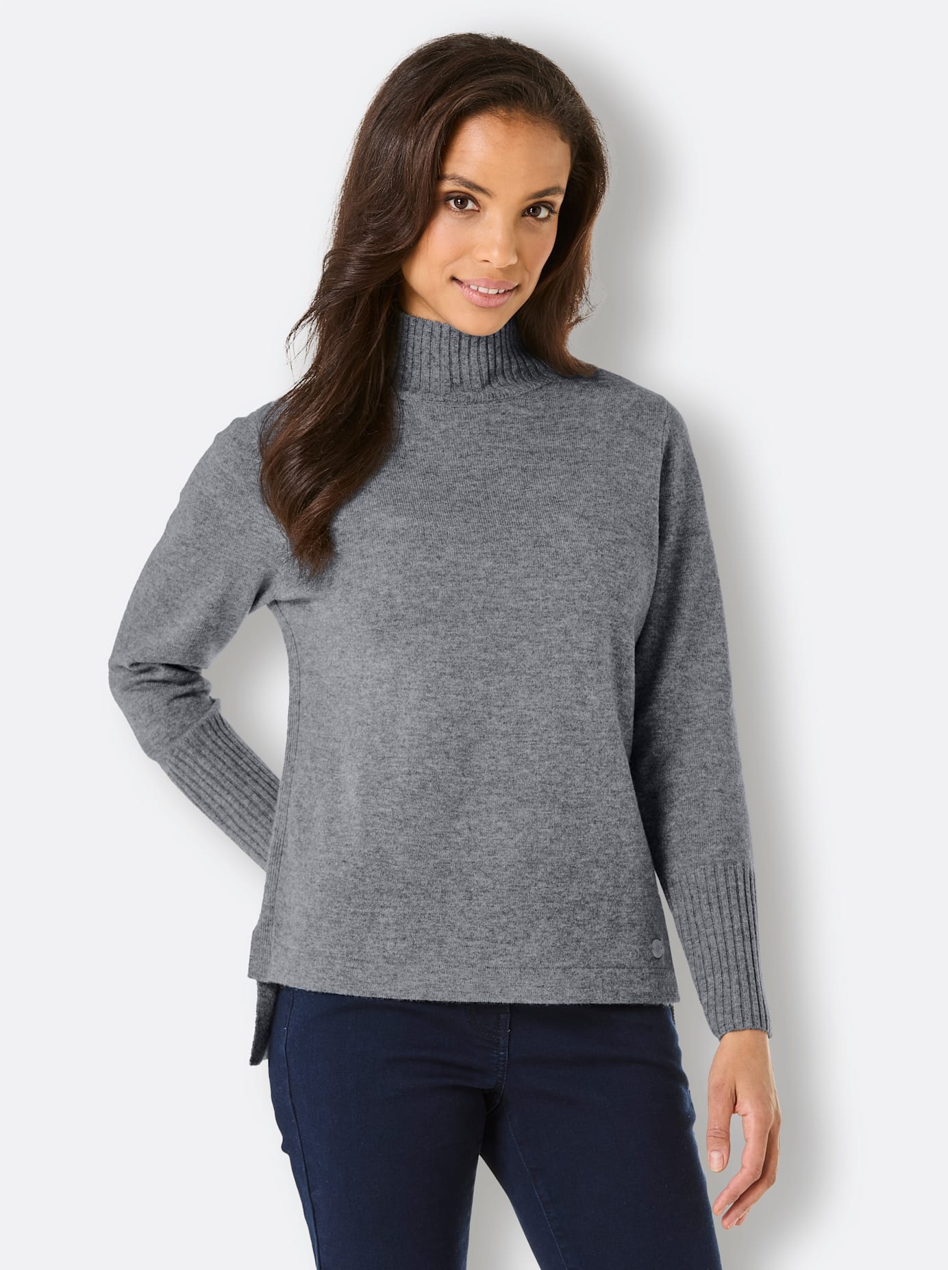 CREATION L PREMIUM Pull à col montant »Kaschmir-Merino-Pullover«