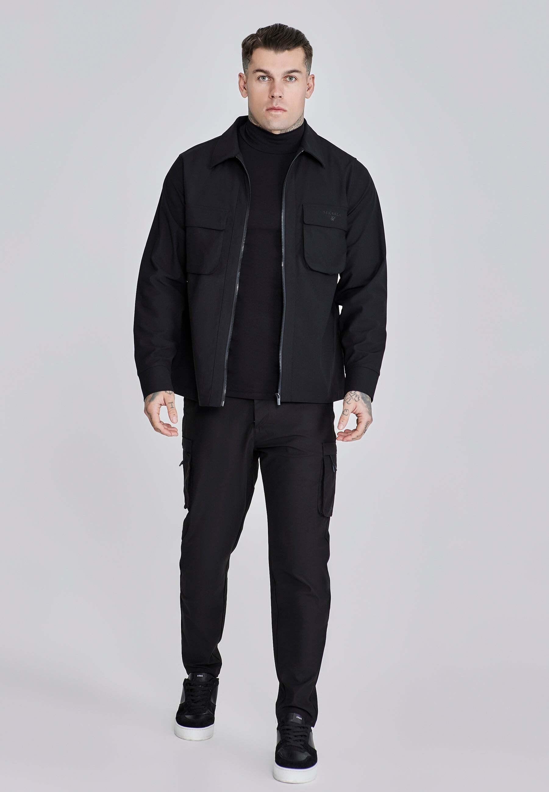 Siksilk Langarmhemd »Siksilk Overshirt Utility Overshirt«
