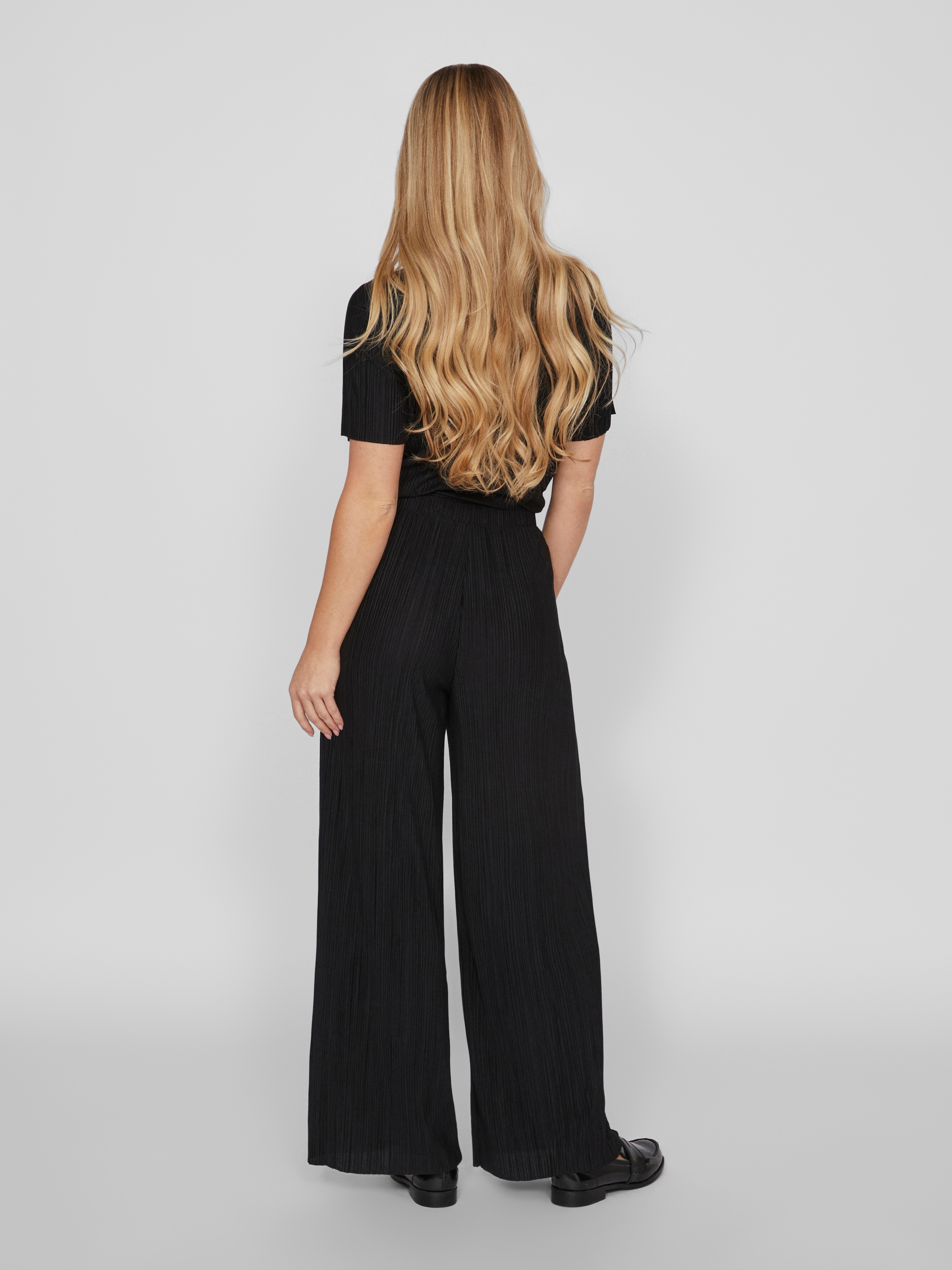 Vila Pantalon à enfiler »VIPLISA HW LOOSE PANTS - NOOS«  Sommerhose, plissierte Optik