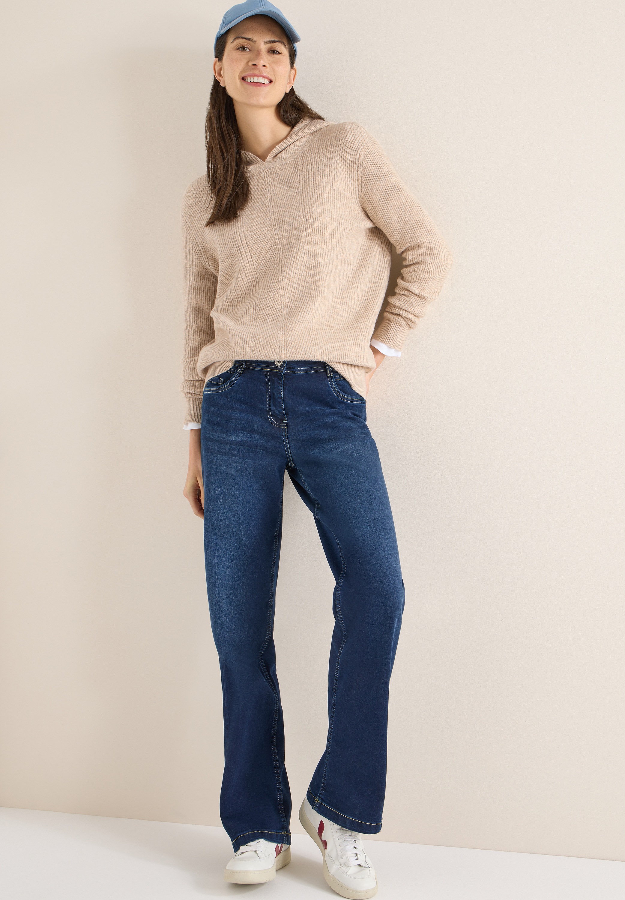 Cecil Pull à capuche Strick mit Strukturdetail