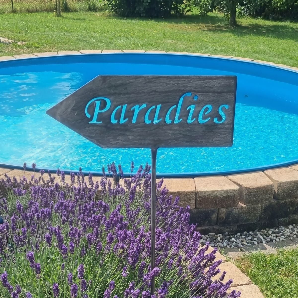Ambiente Haus Gartenstecker »Paradies (H) 122cm« Stecker für den Garten mit Schriftzug