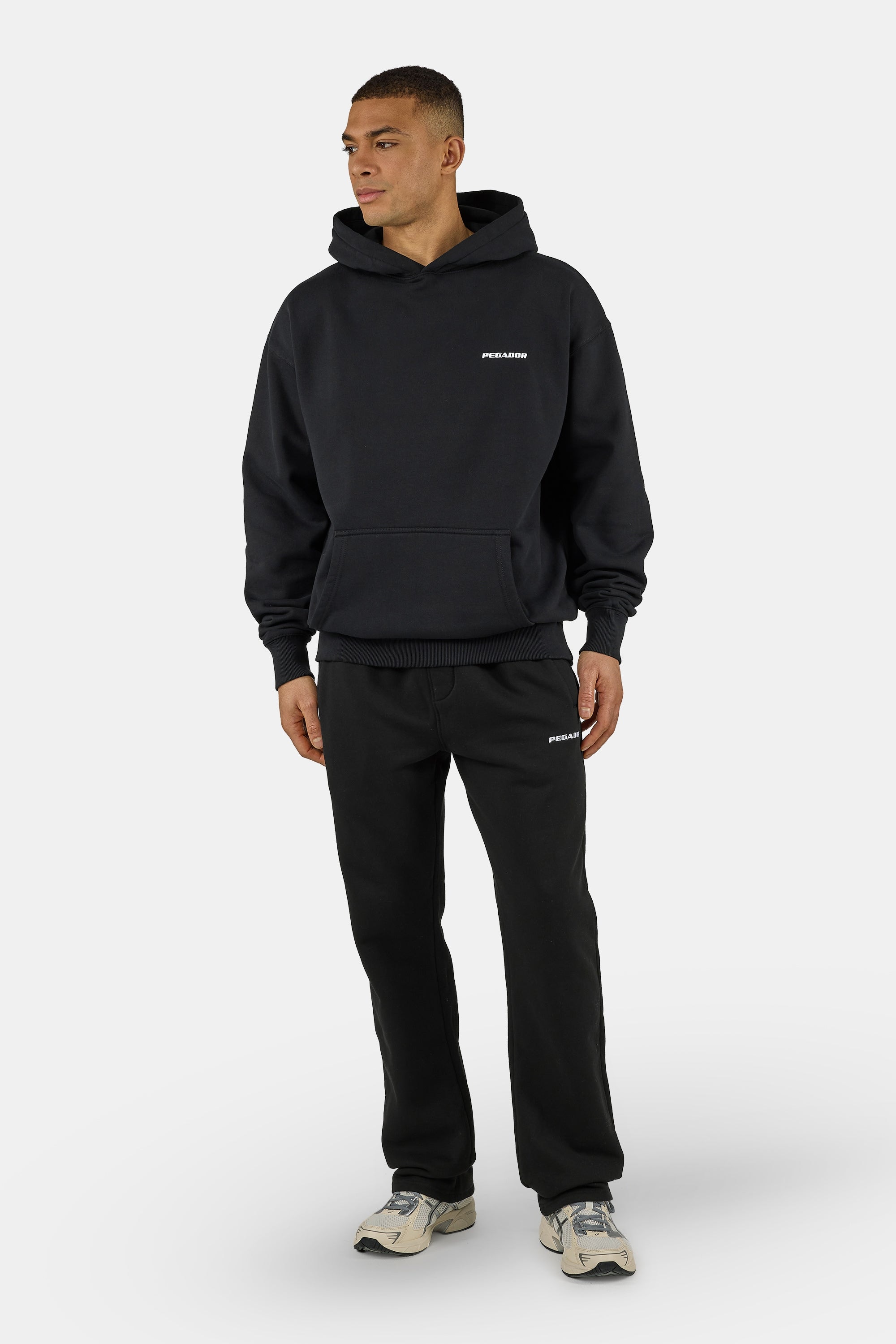 PEGADOR Pantalon sweat »Logo Wide Sweat Pants«  mélange de coton, ample