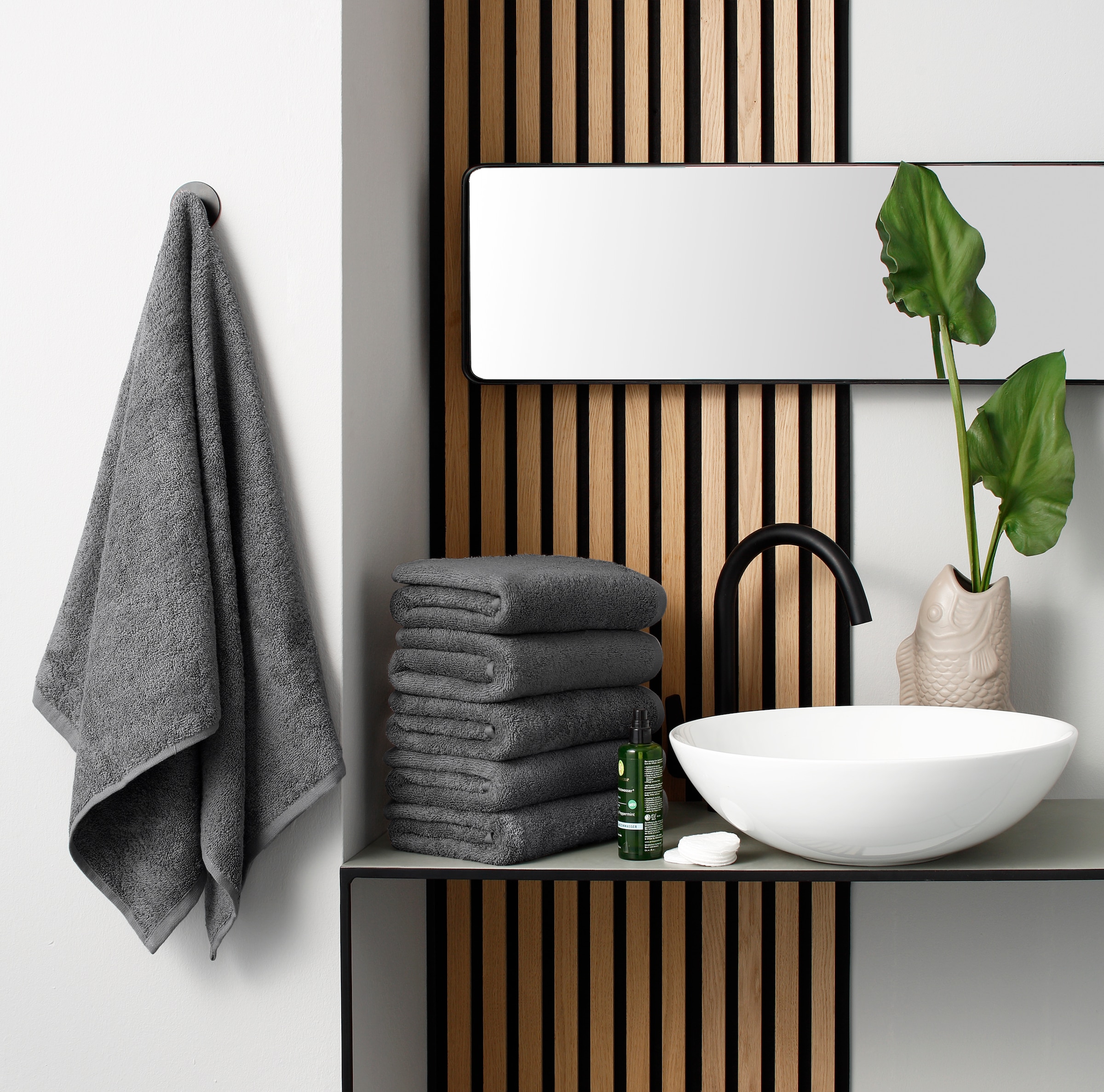 my home Handtücher »Handtuch Merida, als Set und Serie erhältlich, 6 Handtücher 50x100 cm« kuschelig weich, 100% Baumwolle