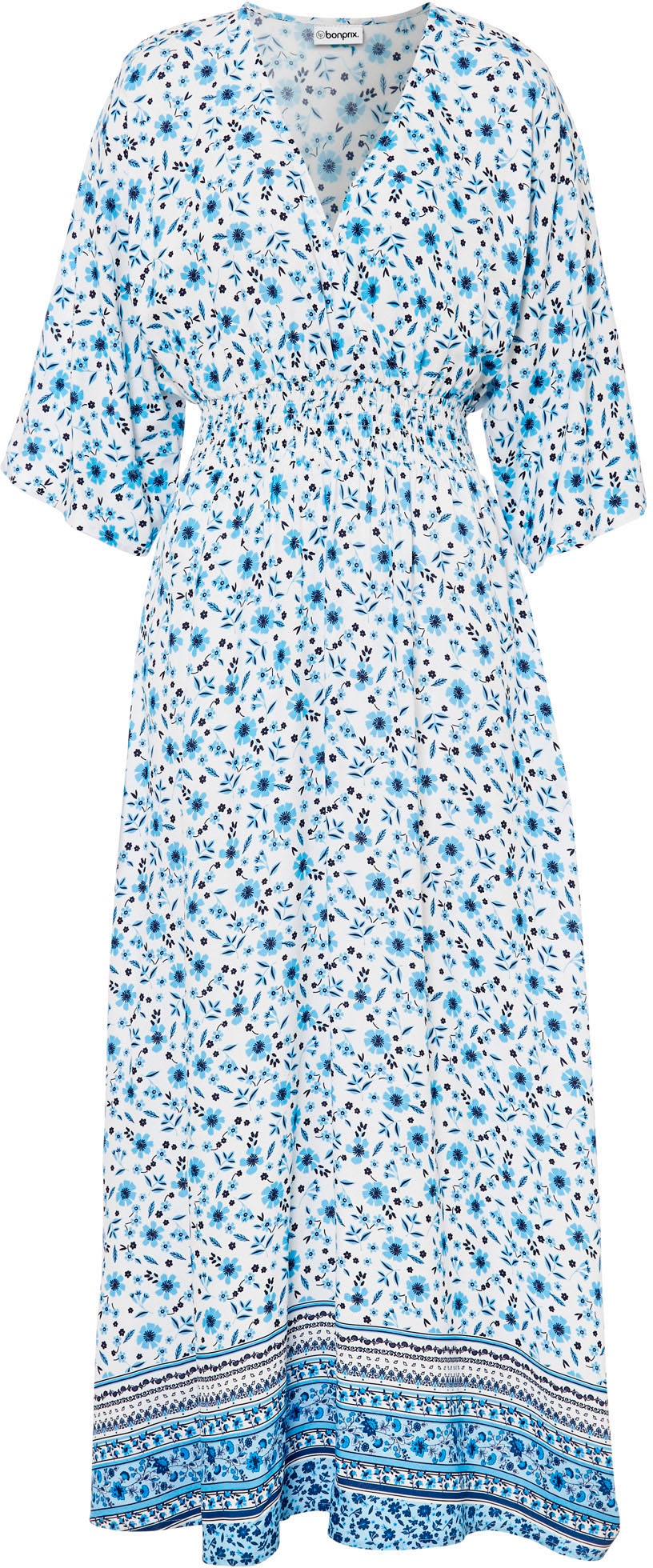 bonprix Maxi robe »Maxikleid aus reiner Viskose« en viscose, coupe évasée, style élégant, avec imprimé
