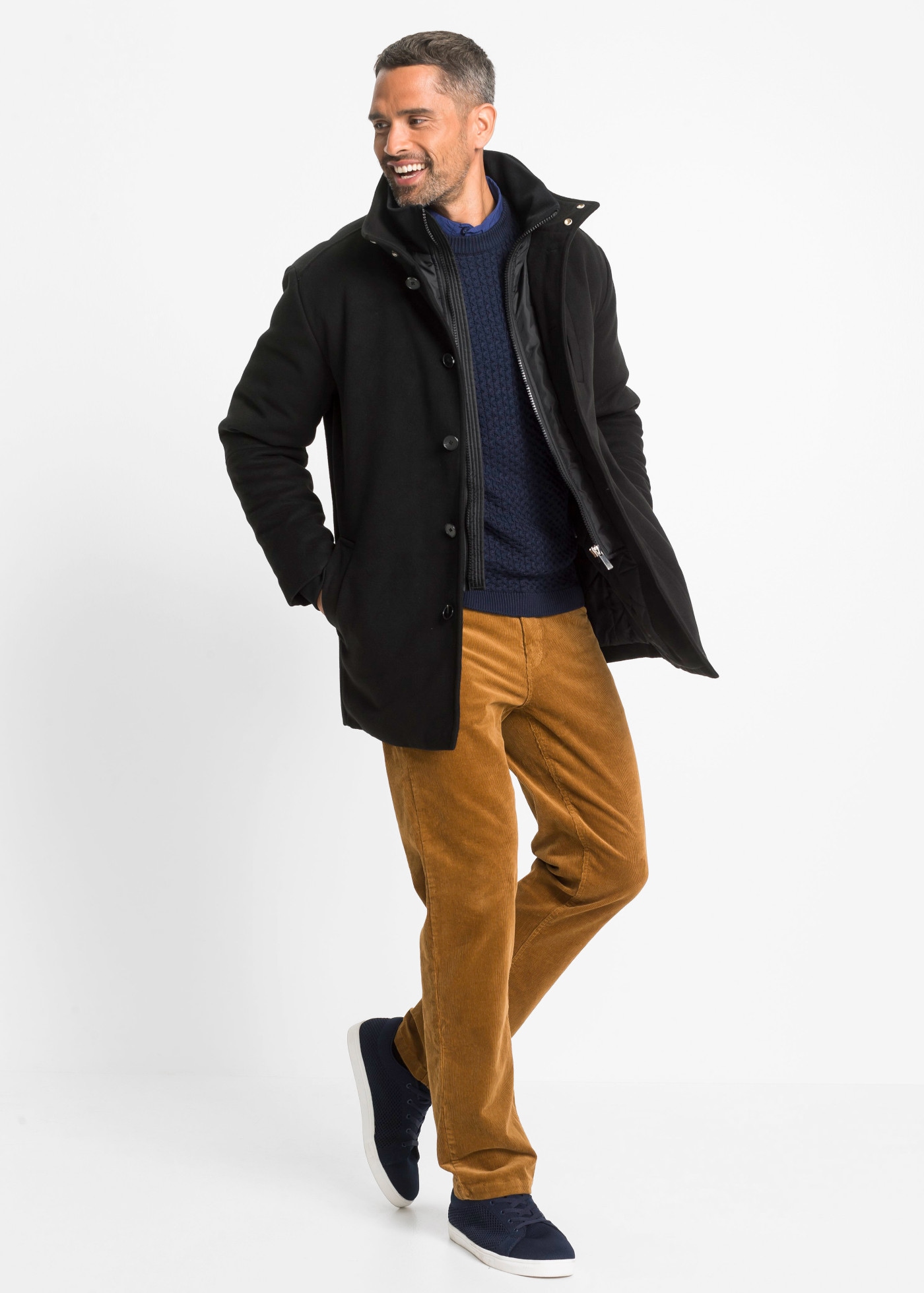 bonprix Veste d'extérieur sportive, festliche Ausrichtung, Regular Fit, mit Stehkragen