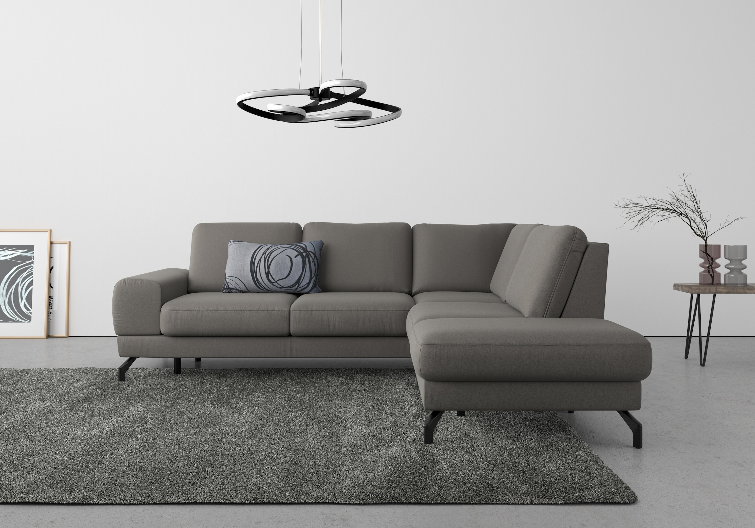 sit&more Ecksofa »Cinturo L-Form« inklusive Sitztiefenverstellung und Federkern, Sitzhöhe 45 cm