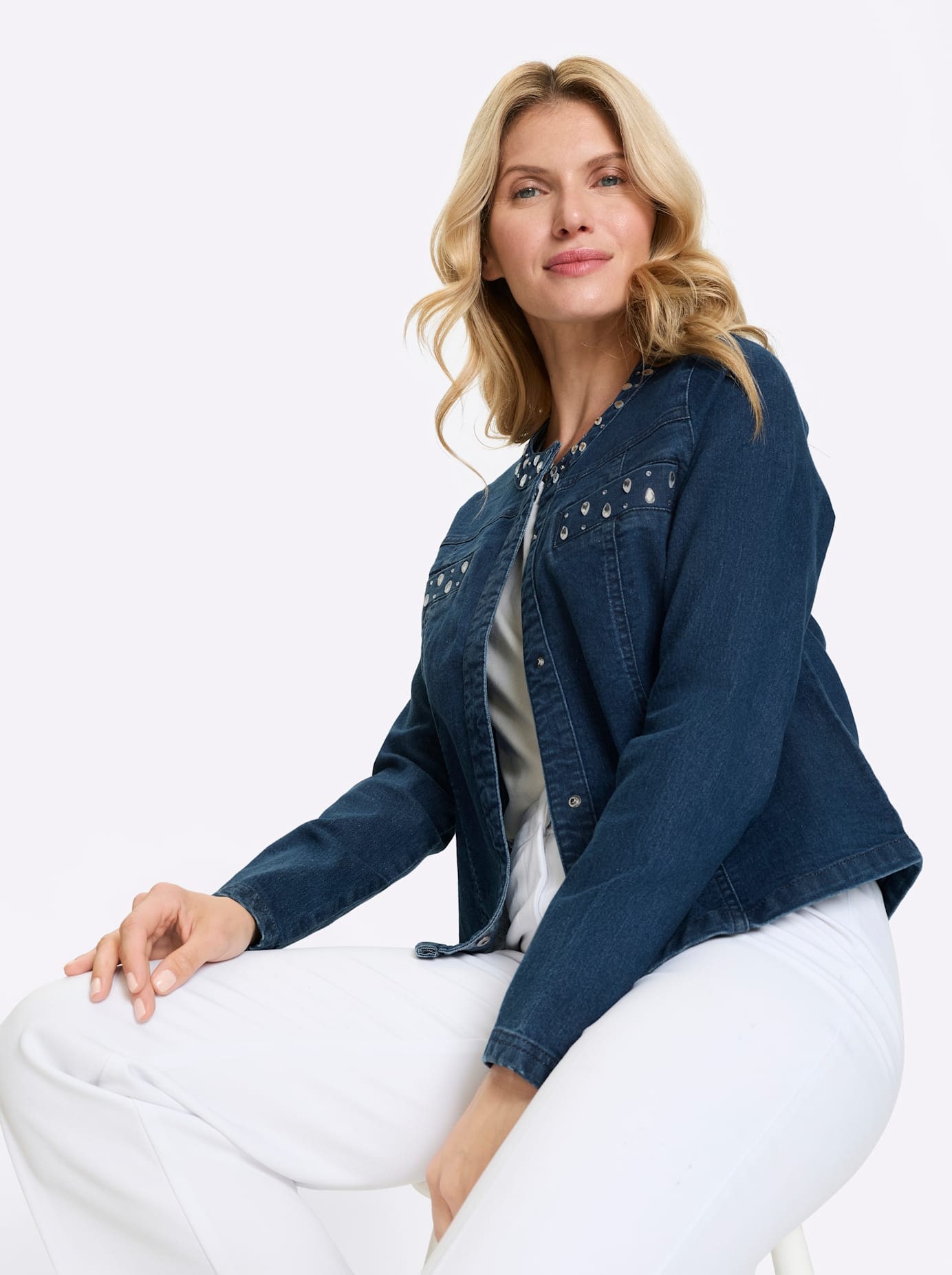 Classic Basics Veste en jean ohne Kapuze