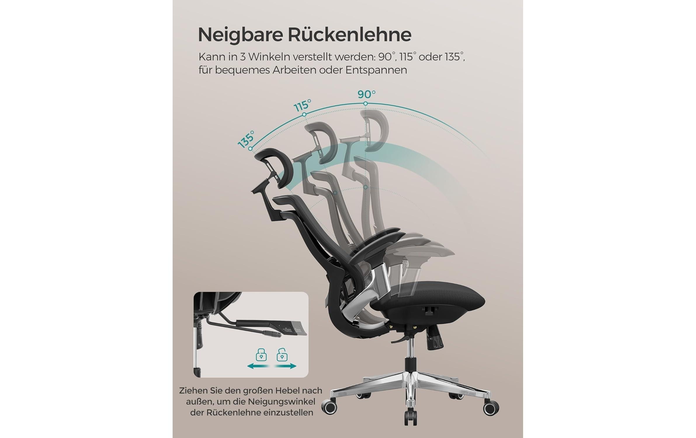 SONGMICS Bürostuhl »mit Armlehnen und Fusskreuz« ()