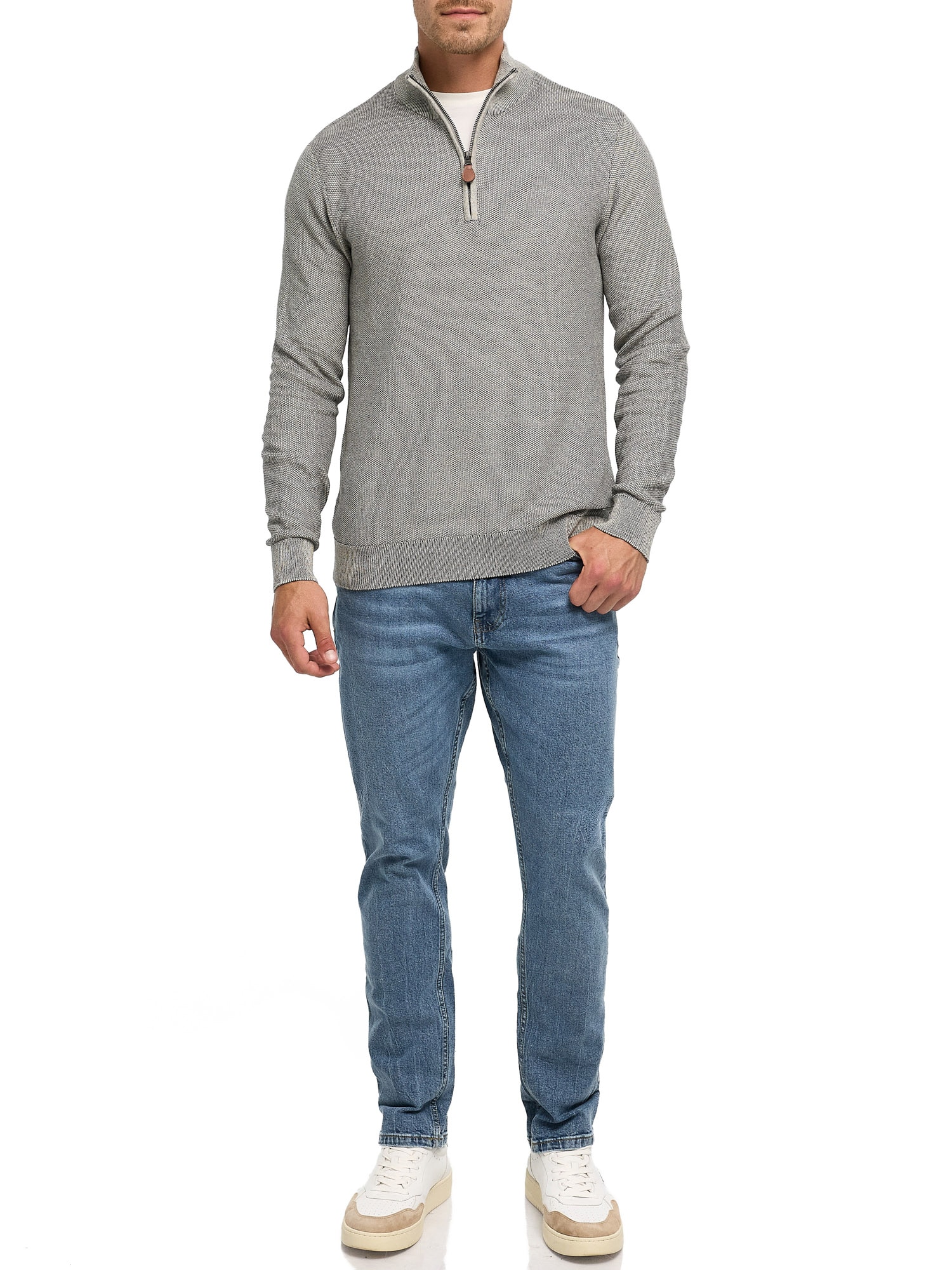 Indicode Troyer »INJexmon ½ Zip« coton, coupe régulière