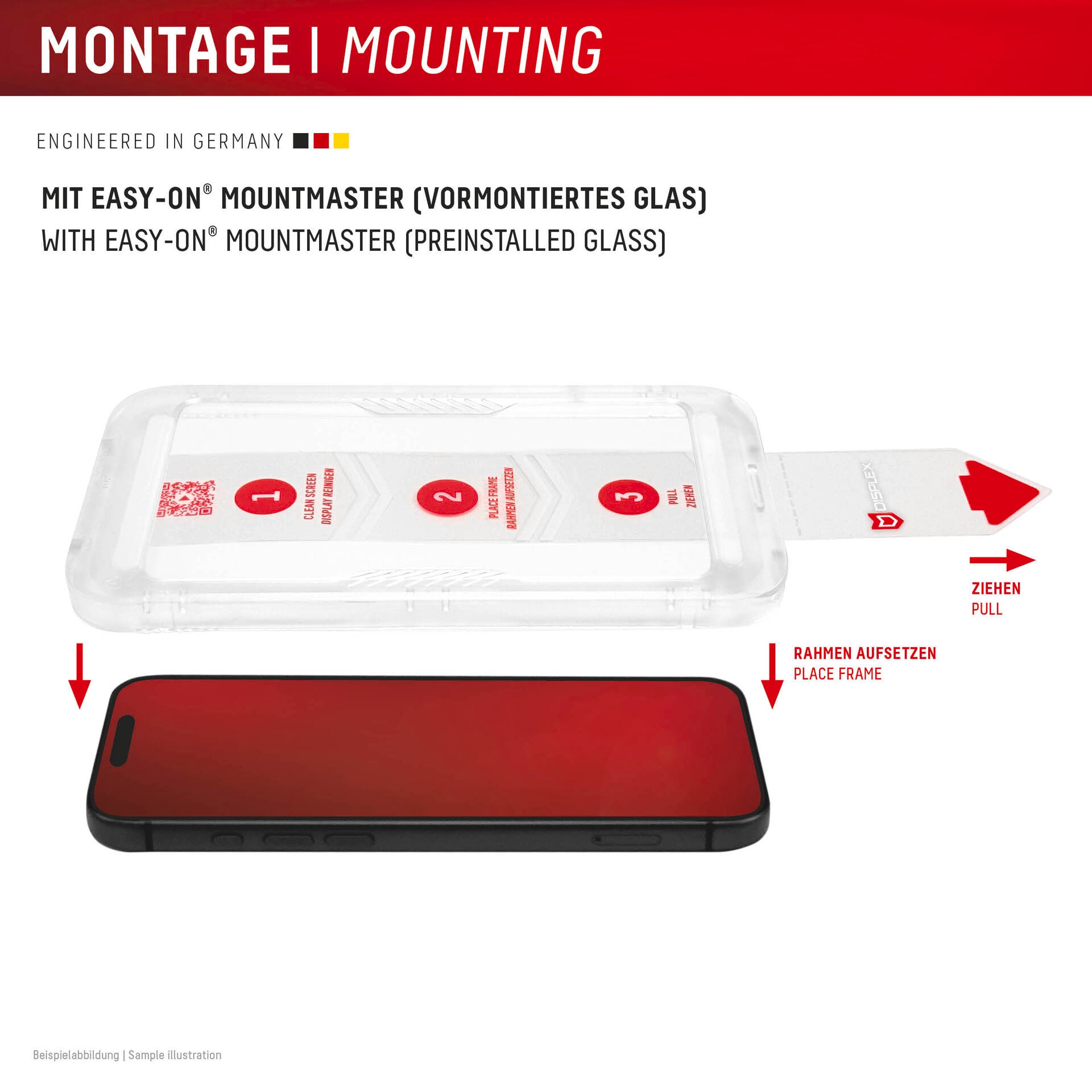 Displex Displayschutzglas »Premium Glass Screen Protector Full Cover mit MountMaster« für Samsung Galaxy S26 Displayschutzfolie, Schutzfolie, Bildschirmschutz, kratz- & stossfest