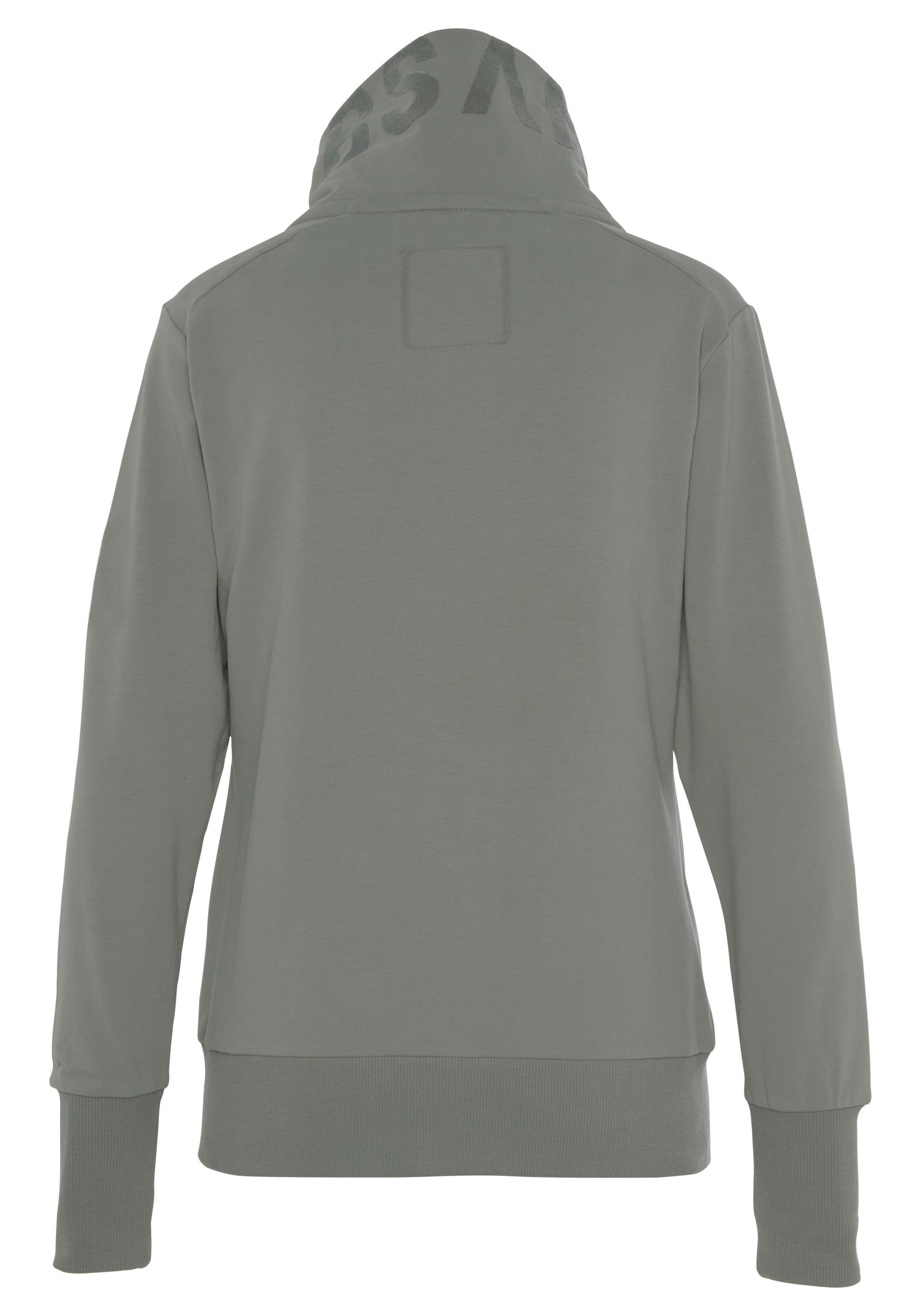 Elbsand Veste sweat »Alvis« mit Logodruck am Kragen, bequeme Freizeitjacke