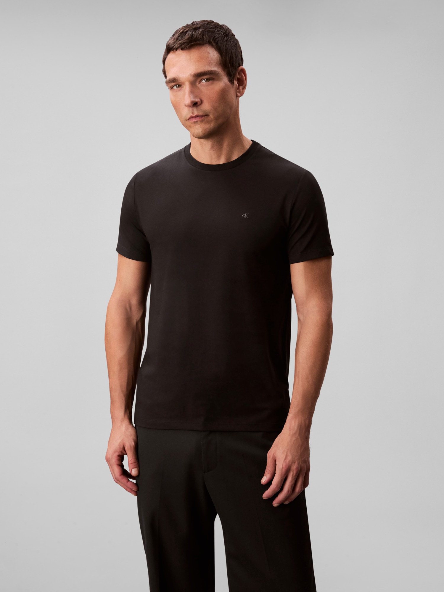 Calvin Klein T-shirt »2 Pack SS STRETCH COTTON SLIM TEE« Packung, 2 cuis Rundhalsausschnitt, slim fit