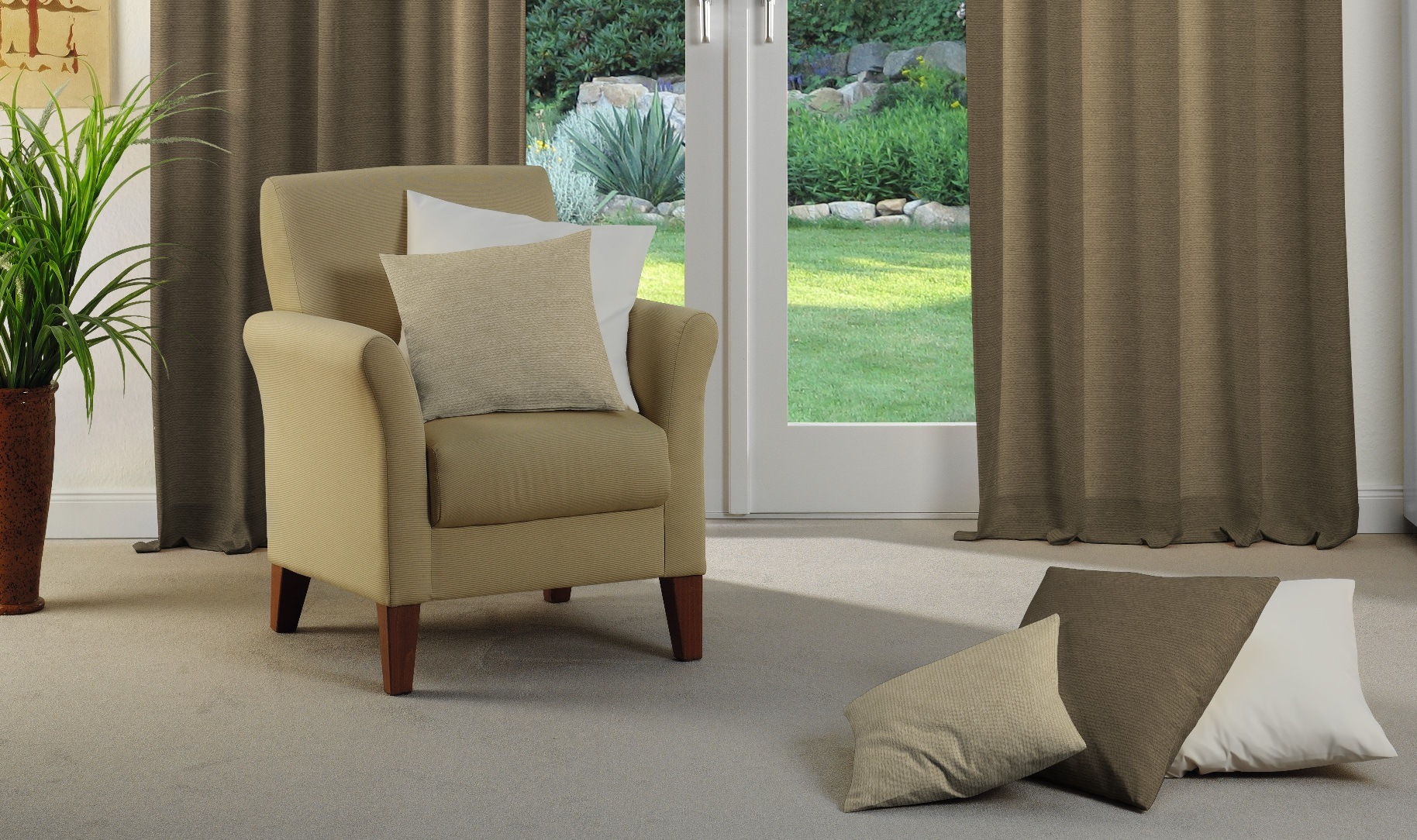 Wirth Coussin décoratif »FIONA« Kissenhülle ohne Füllung, 2 Stück