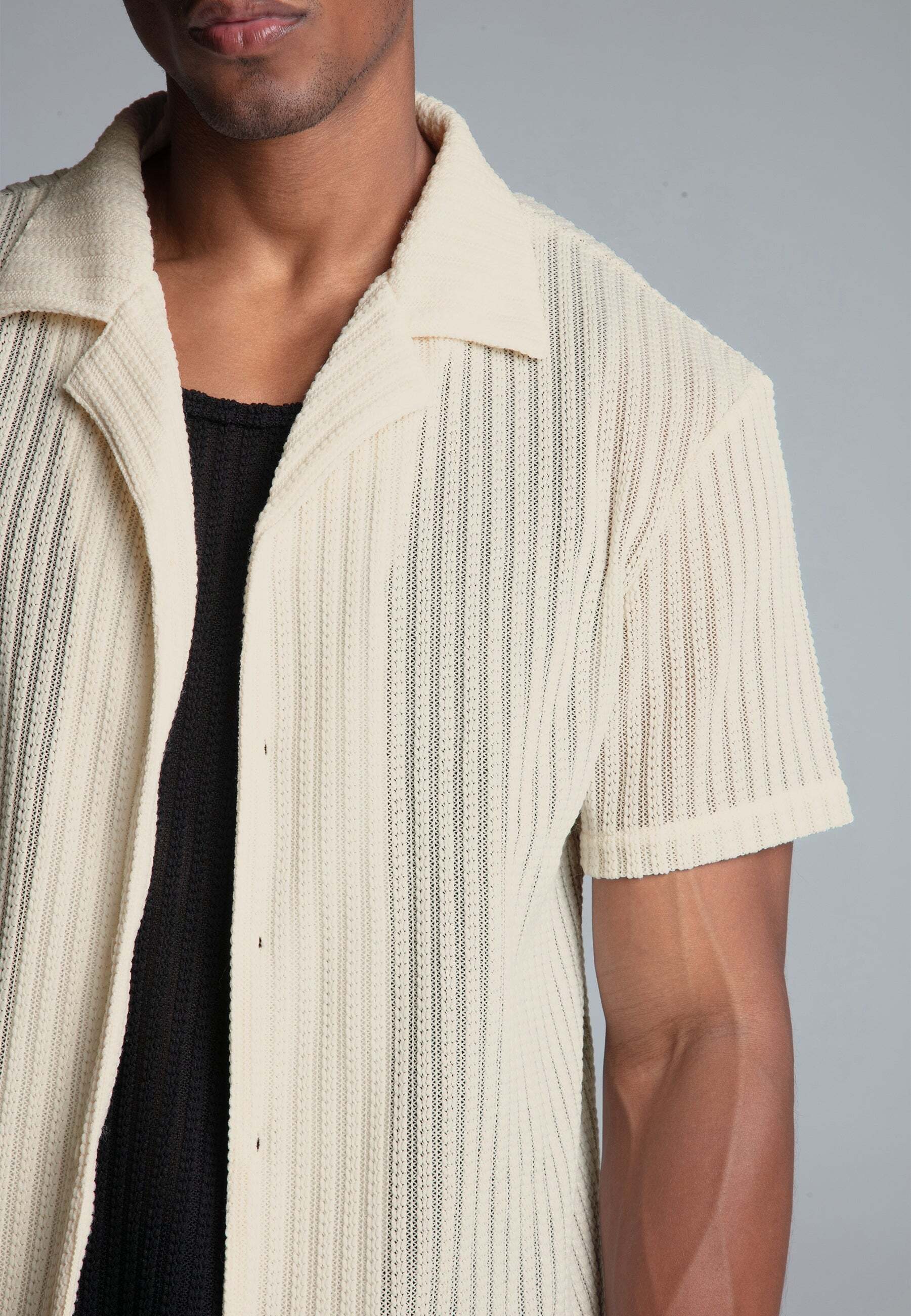 Siksilk Chemise à manches courtes »Siksilk Kurzarmhemd Textured Resort Shirt«