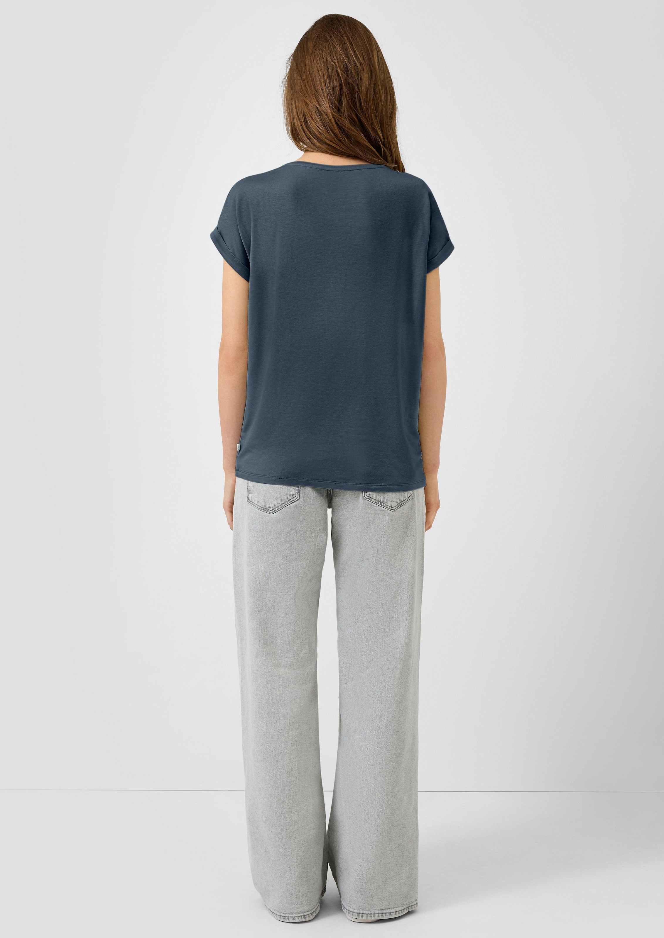 QS T-shirt à manches courtes mit Ärmelaufschlag