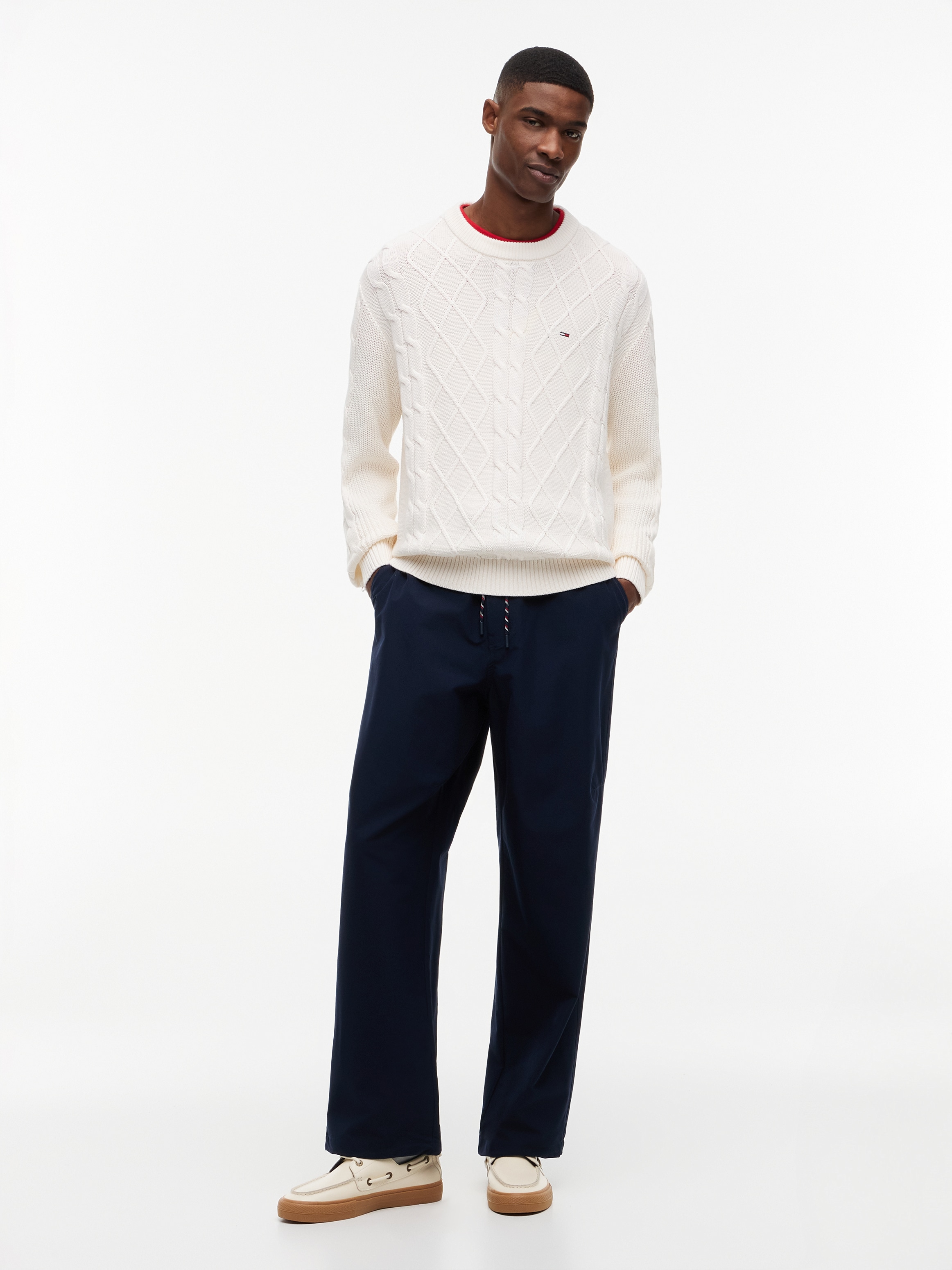 Tommy Jeans Pull à col rond »TJM REG CABLE KNIT SWEATER«