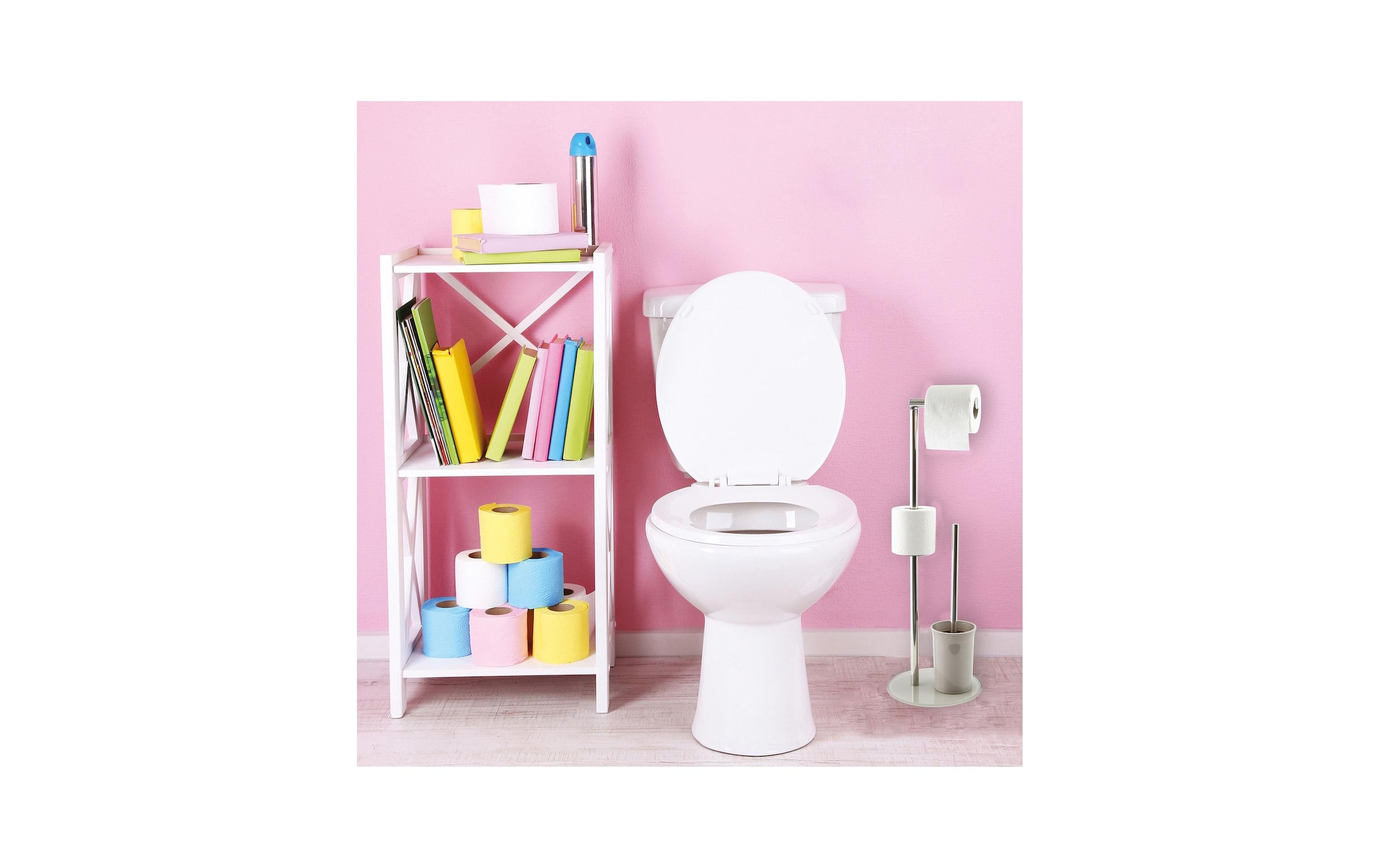 MSV WC-Garnitur »Taupe« aus Edelstahl | Glas