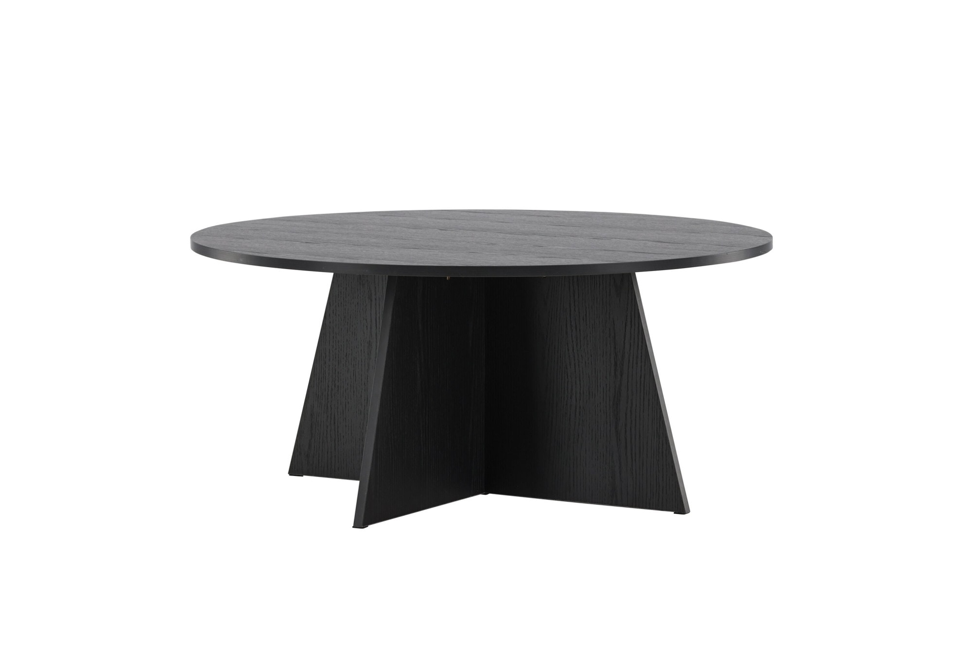 Venture Home Couchtisch »Bootcut, runder Couchtisch in elegantem Schwarz, Ø 100 cm« Sofatisch, MDF, rund, einheitlich, kraftvoll, modern