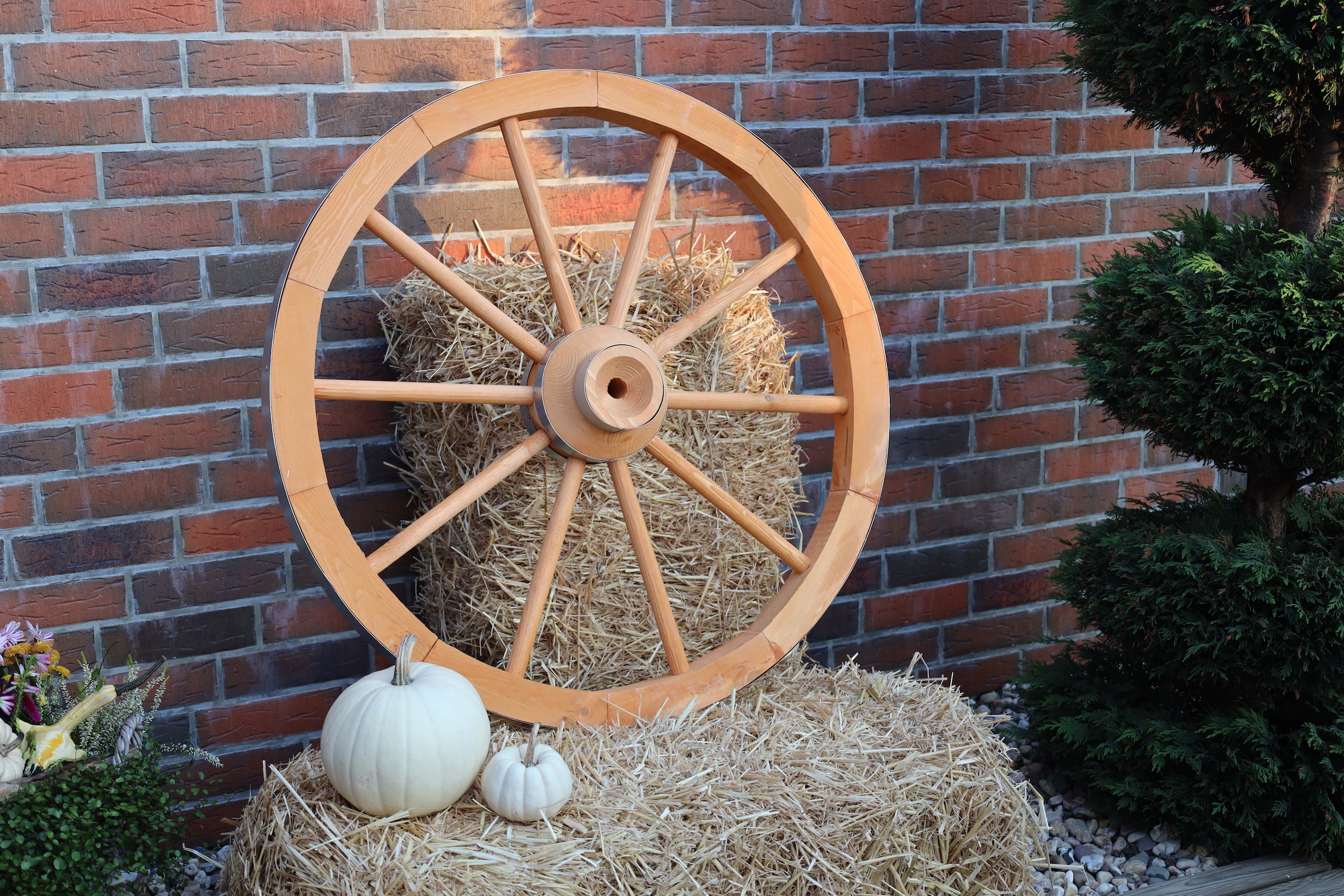 promadino Figure de jardin »Wagenrad« LxlxH : 90x22x90 cm