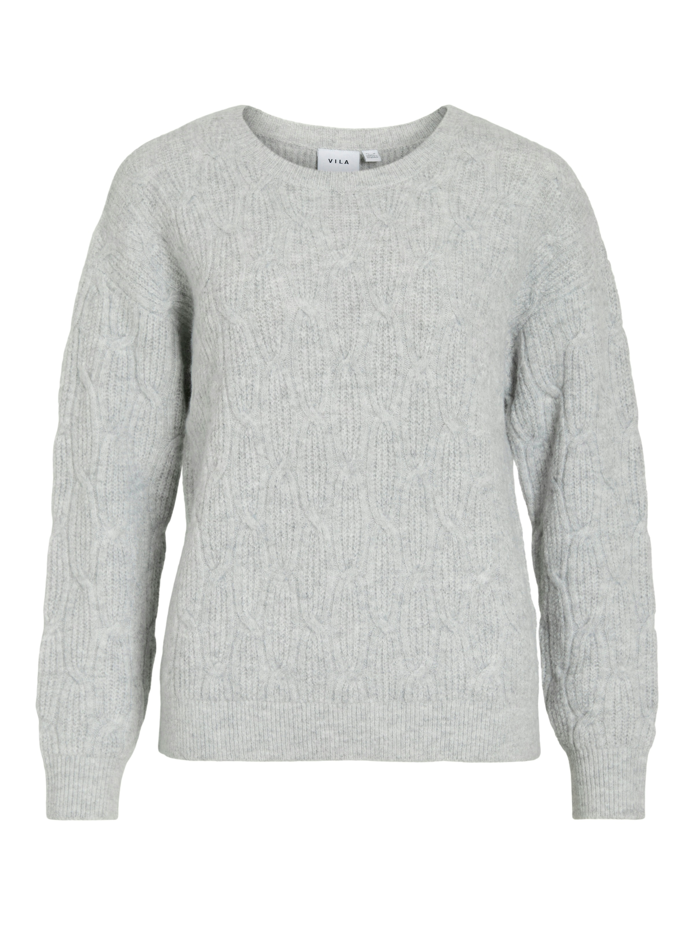 Vila Pull en tricot »VILASSIA O-NECK L/S CABEL KNIT TOP -NOOS«