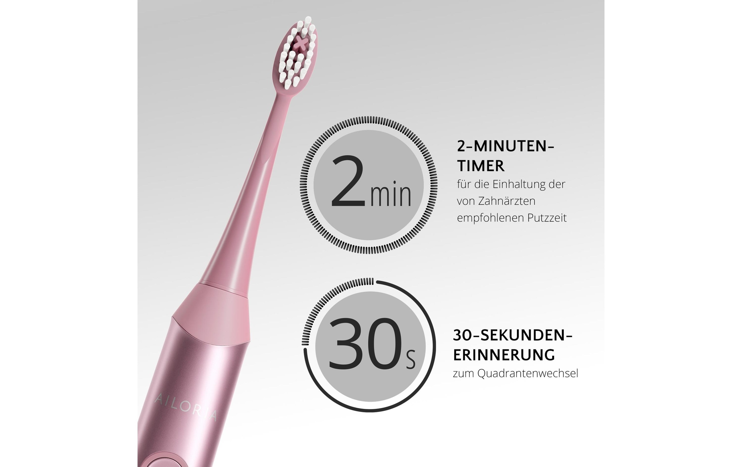 AILORIA Brosse à dents électrique »Schallzahnbürste Shine Bright Set« Schallzahnbürste Sommer-Edition mit Etui