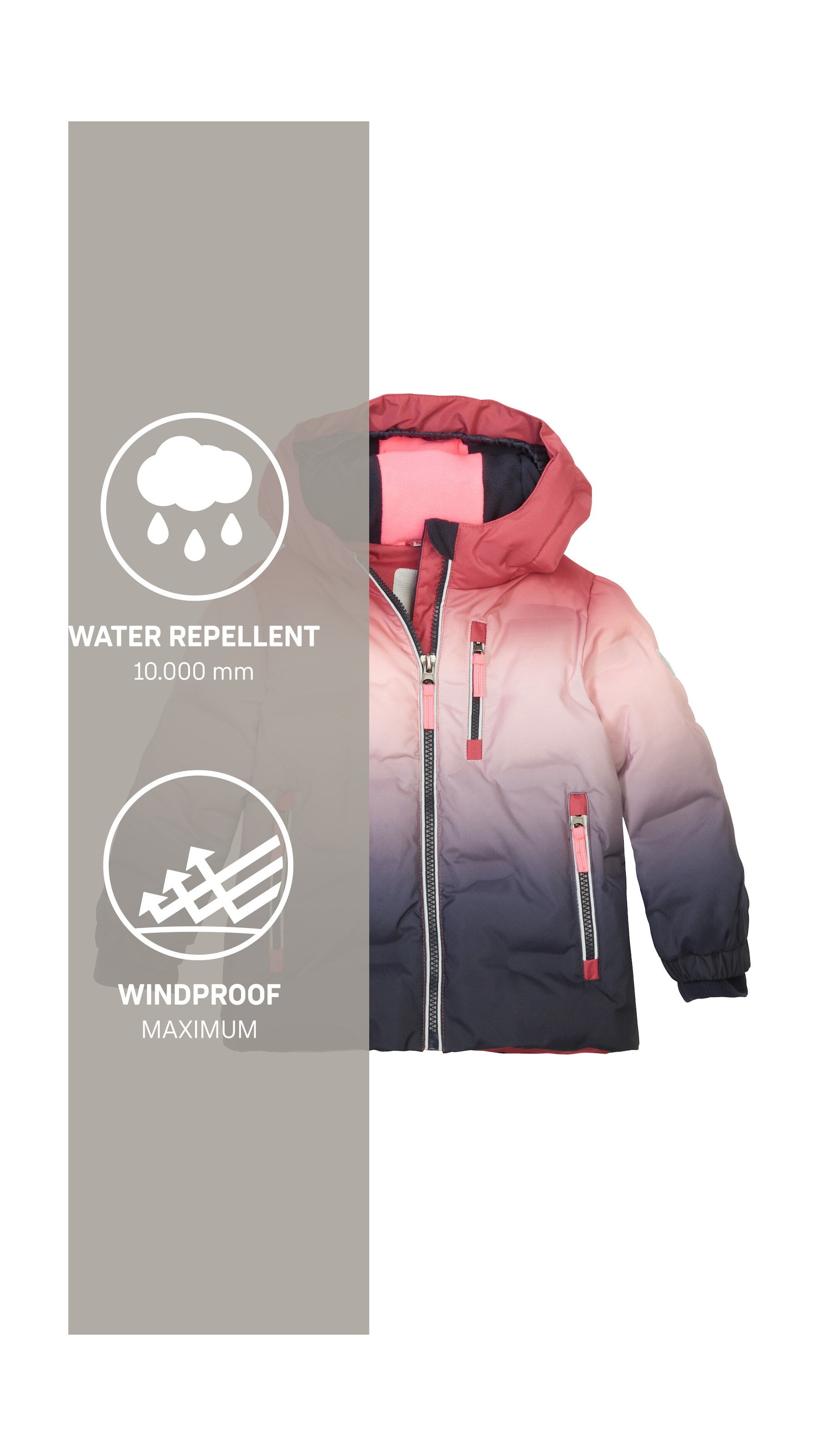 first instinct by killtec Steppjacke »FISW 39 MNS QLTD JCKT« Winddichte, wasserabweisende Kinderjacke mit Fleece und Schneefang