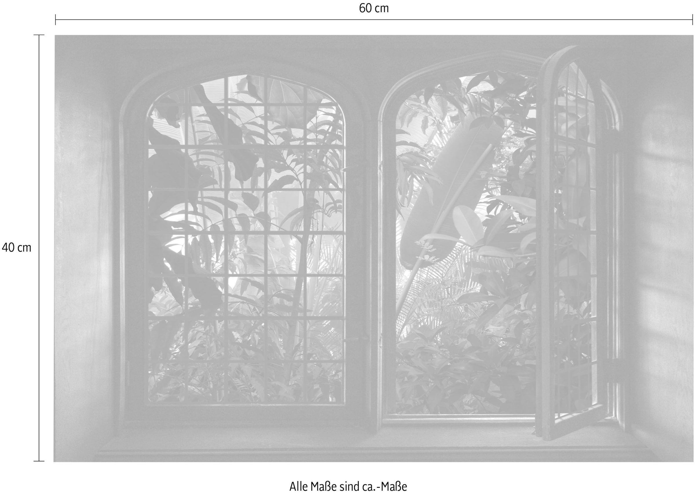 queence Autocollants muraux »Urwald« Wandsticker, Wandbild, selbstklebend, 3D, Fenster