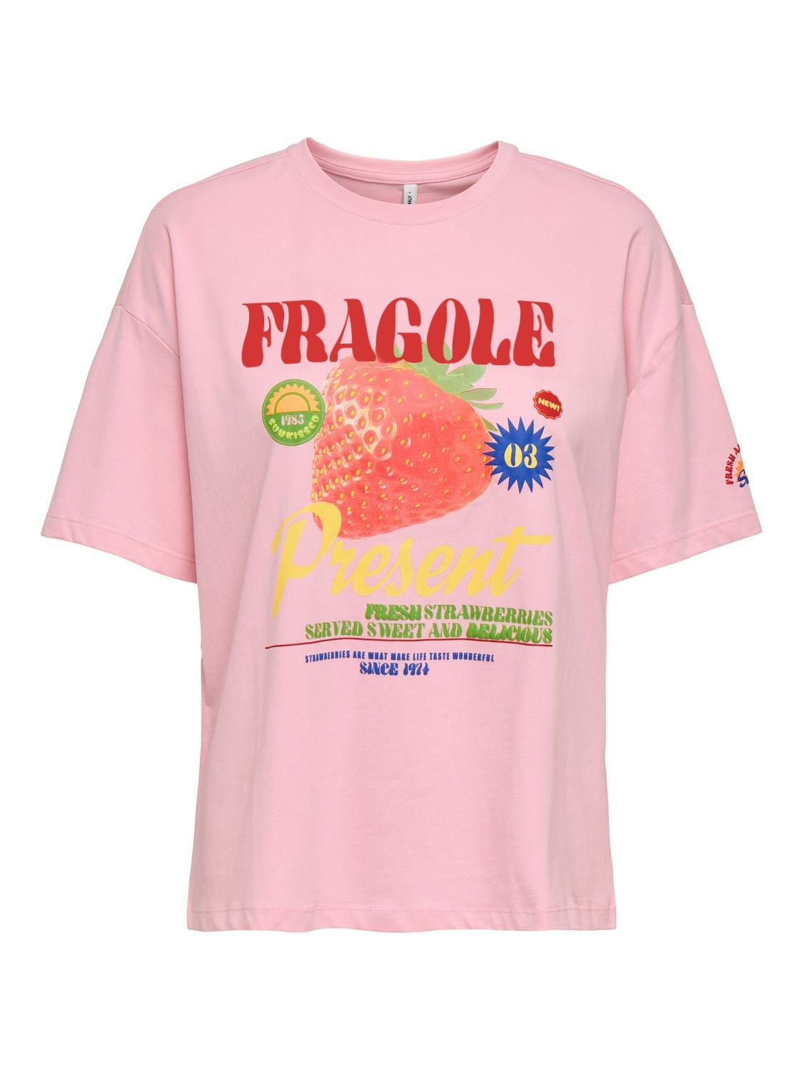 ONLY Kurzarmshirt »ONLBOLETTE LIFE S/S TOP BOX CC JRS« mit auffälligem Print