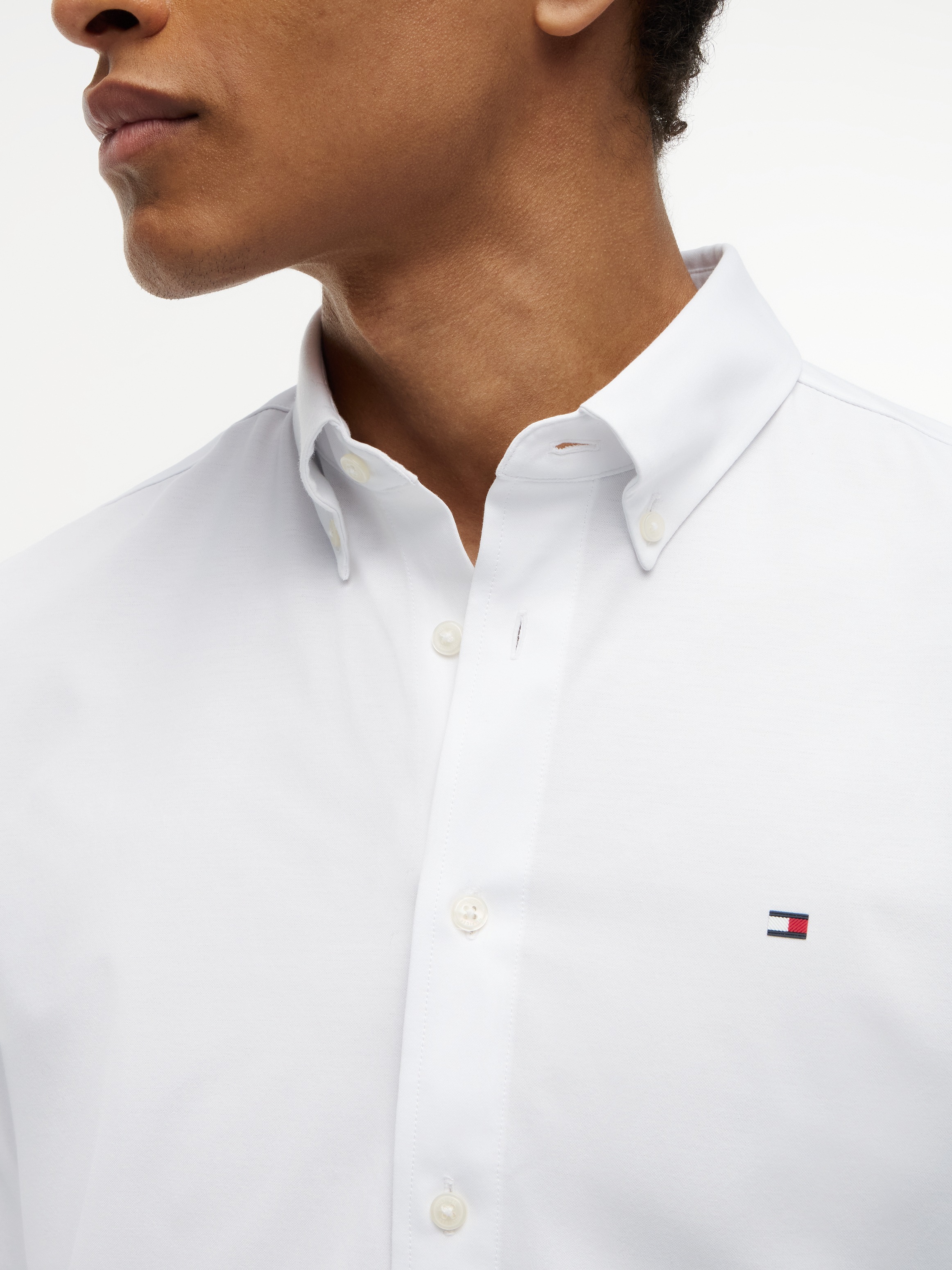 Tommy Hilfiger Langarmhemd »PERFORMANCE PIQUE OXFORD« Regular Fit Peformance Pique Oxford Casual