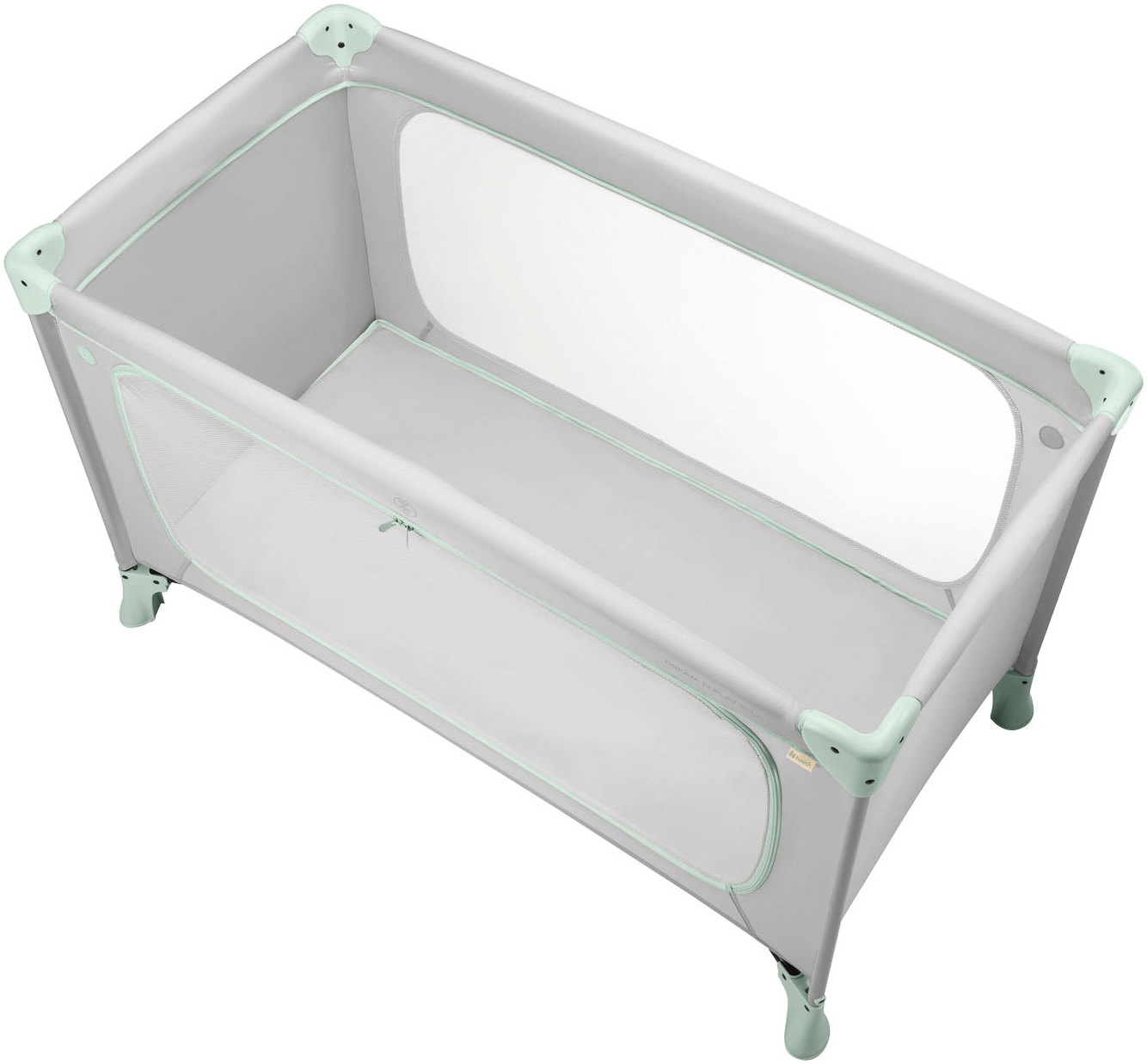Hauck Baby-Reisebett »Dream N Play Plus, Dusty Mint« Vorderausstieg