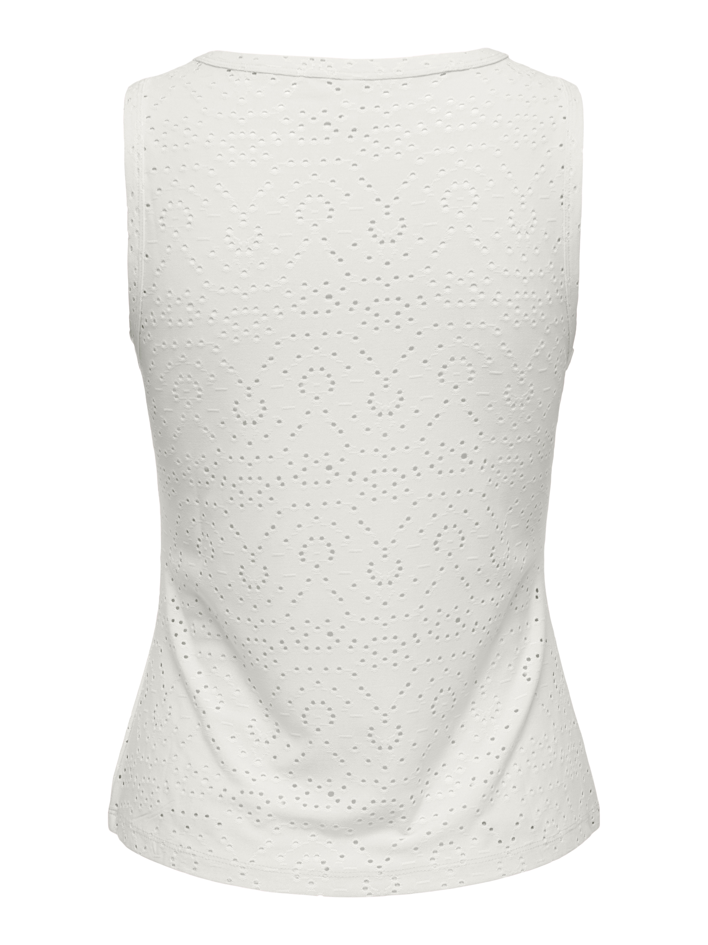 ONLY Top en dentelle »ONLSMILLA S/L V-NECK TOP JRS« Materialmix, regular fit, V-Ausschnitt