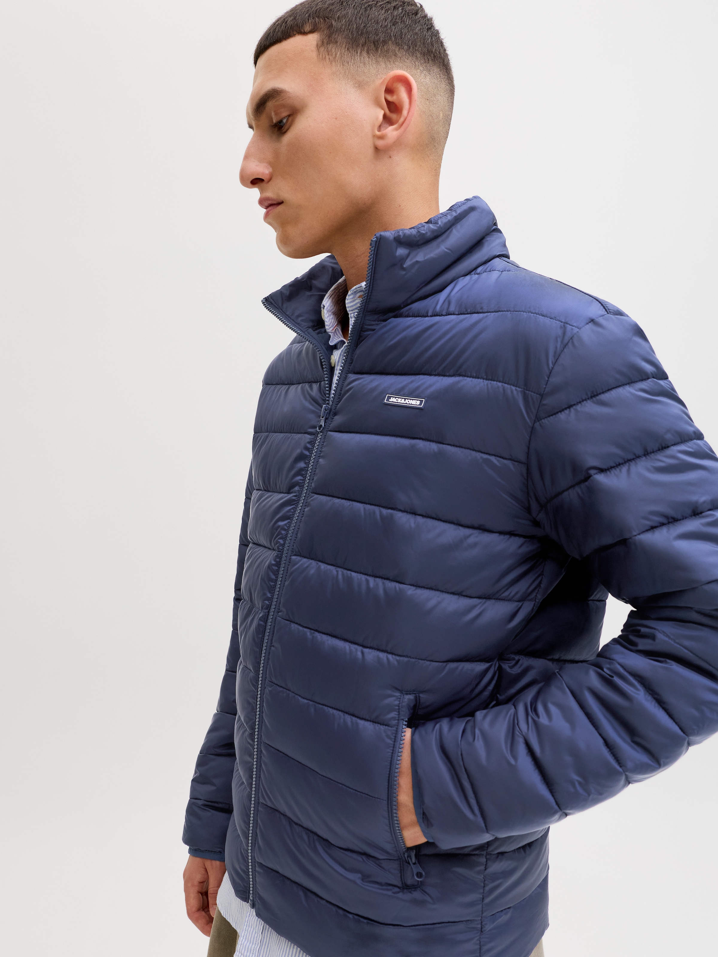 Jack & Jones Steppjacke »JJLOUIS LIGHT PUFFER COLLAR« ohne Kapuze