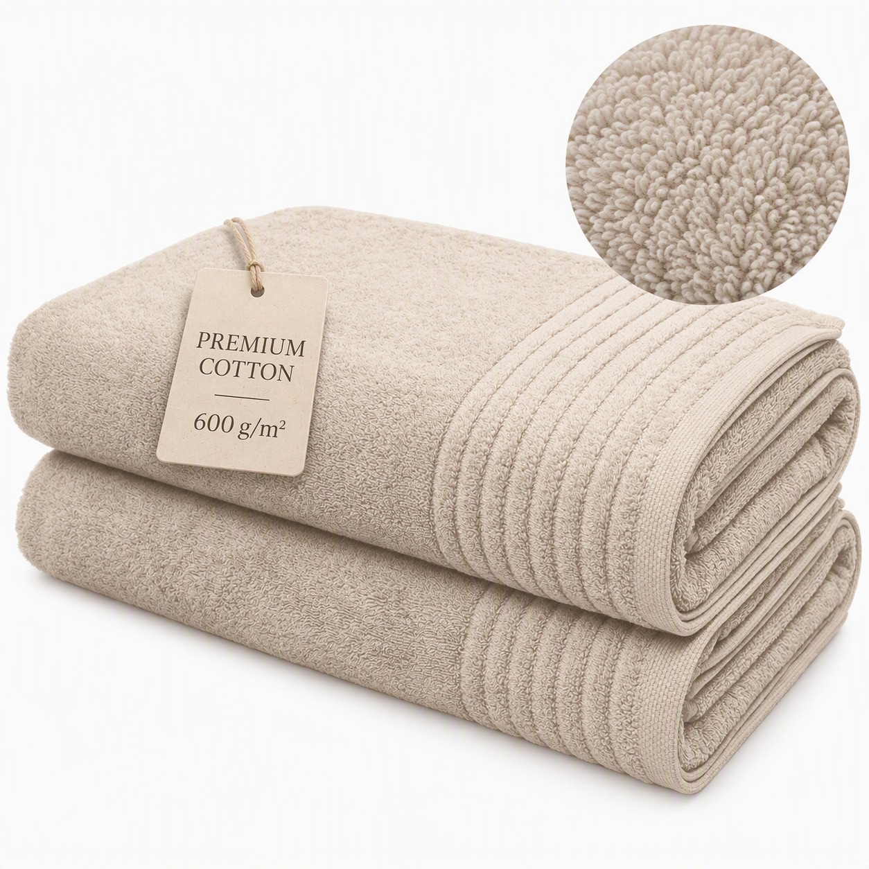 GOODproduct Serviette de sauna »Sanremo Premium, Premium Handtücher, 600 gr/m², 80x200cm« bordure, uni, duveteux, doux, qualité épaisse, garantie 5 ans