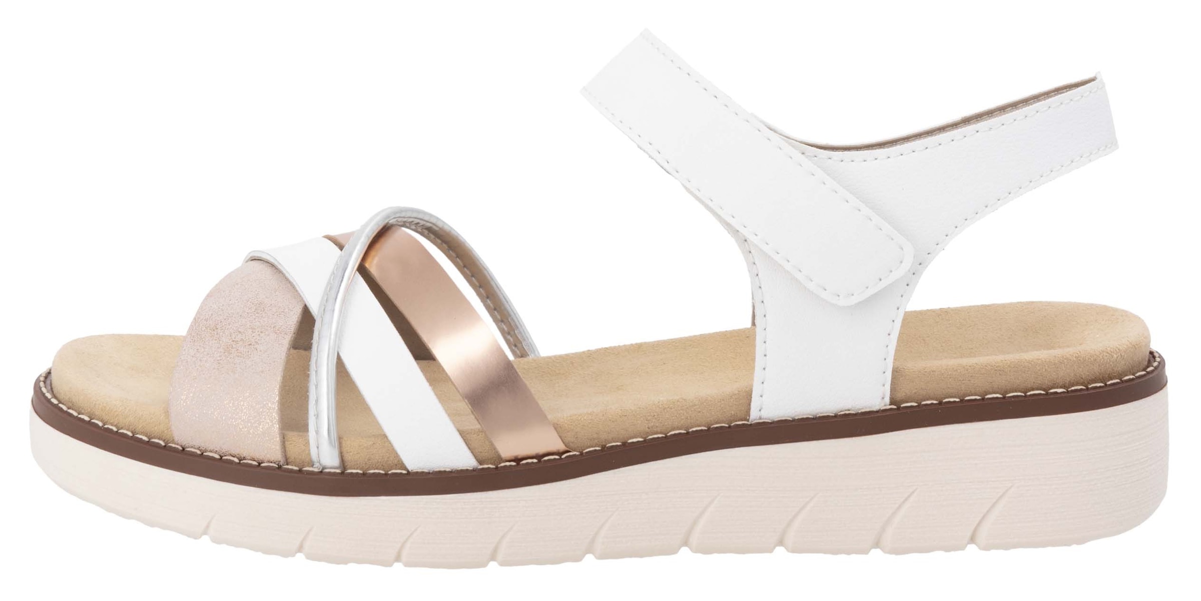 Remonte Sandale à lanières  , Keilabsatz, Sommerschuh, Sandalette mit herausnehmbarer Softeinlage