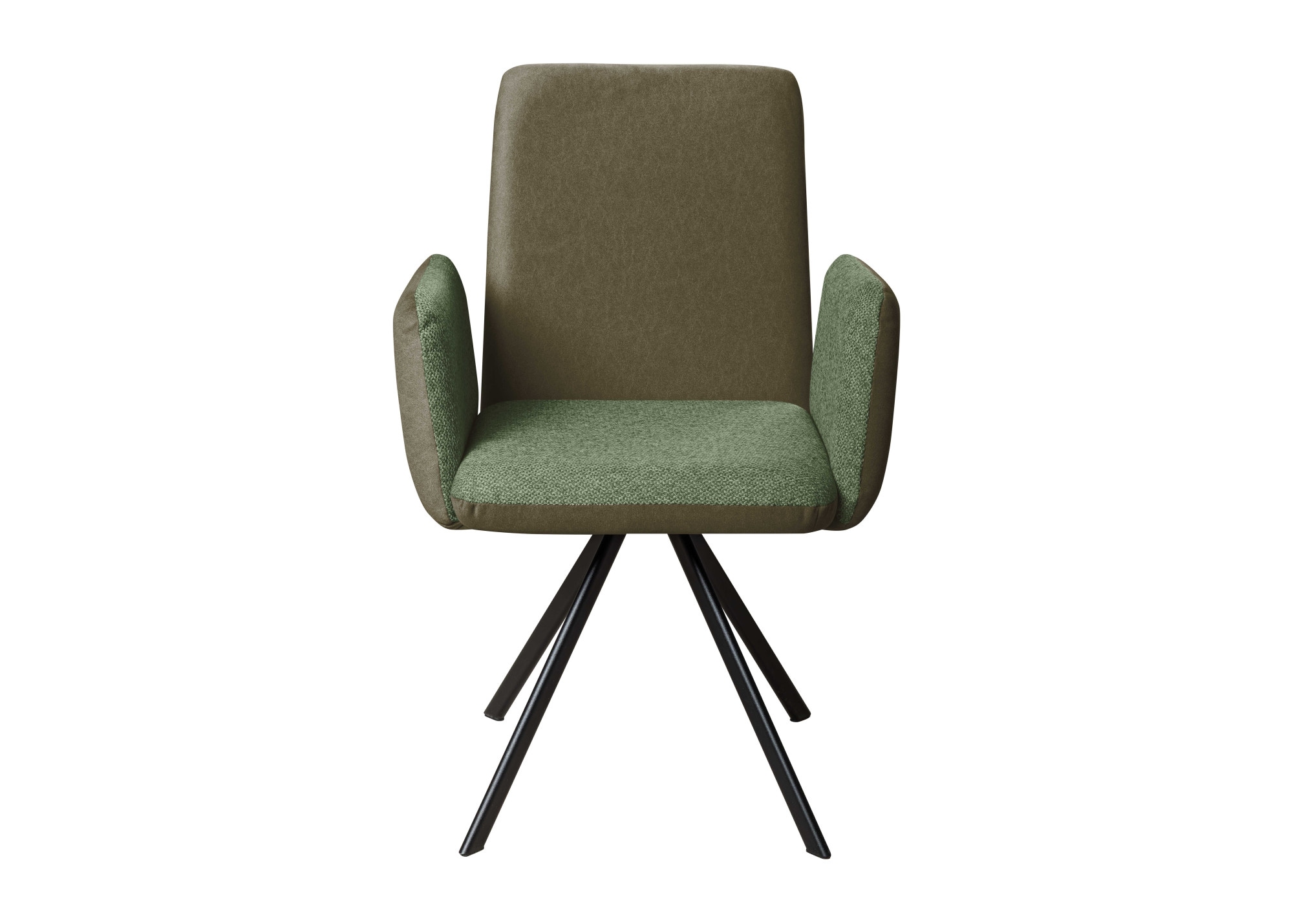 GOODproduct Armlehnstuhl »Gabi Polsterstuhl, Esszimmerstuhl, Küchenstuhl, 4-Fussstuhl« () Gestell aus matt-schwarzem Flachmetall, stabil, 2-Stoff-Design