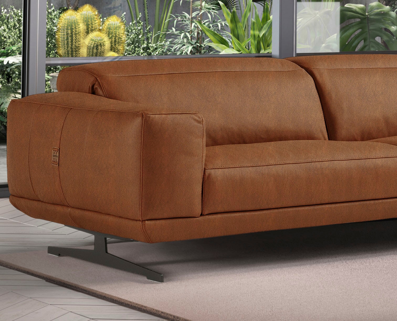 Egoitaliano 3-places »Gloria, super bequem, hochwertige Verarbeitung, edles Design, Megasofa« beidseitig verstellbare Rückenelemente, mit Designmetallfüssen