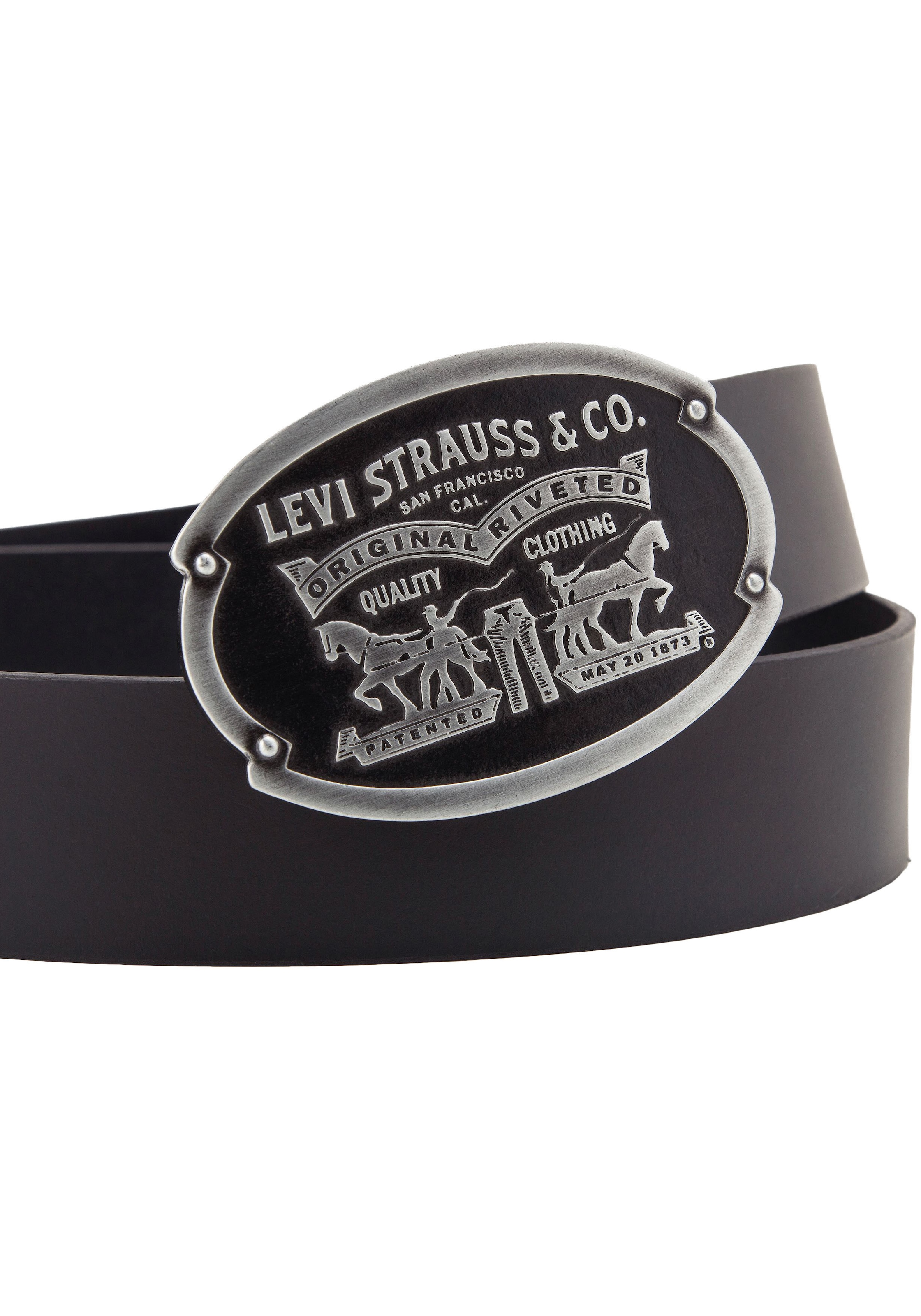 Levi's® Ceinture en cuir »Billy Plaque Belt« mit markanter Koppelschliesse