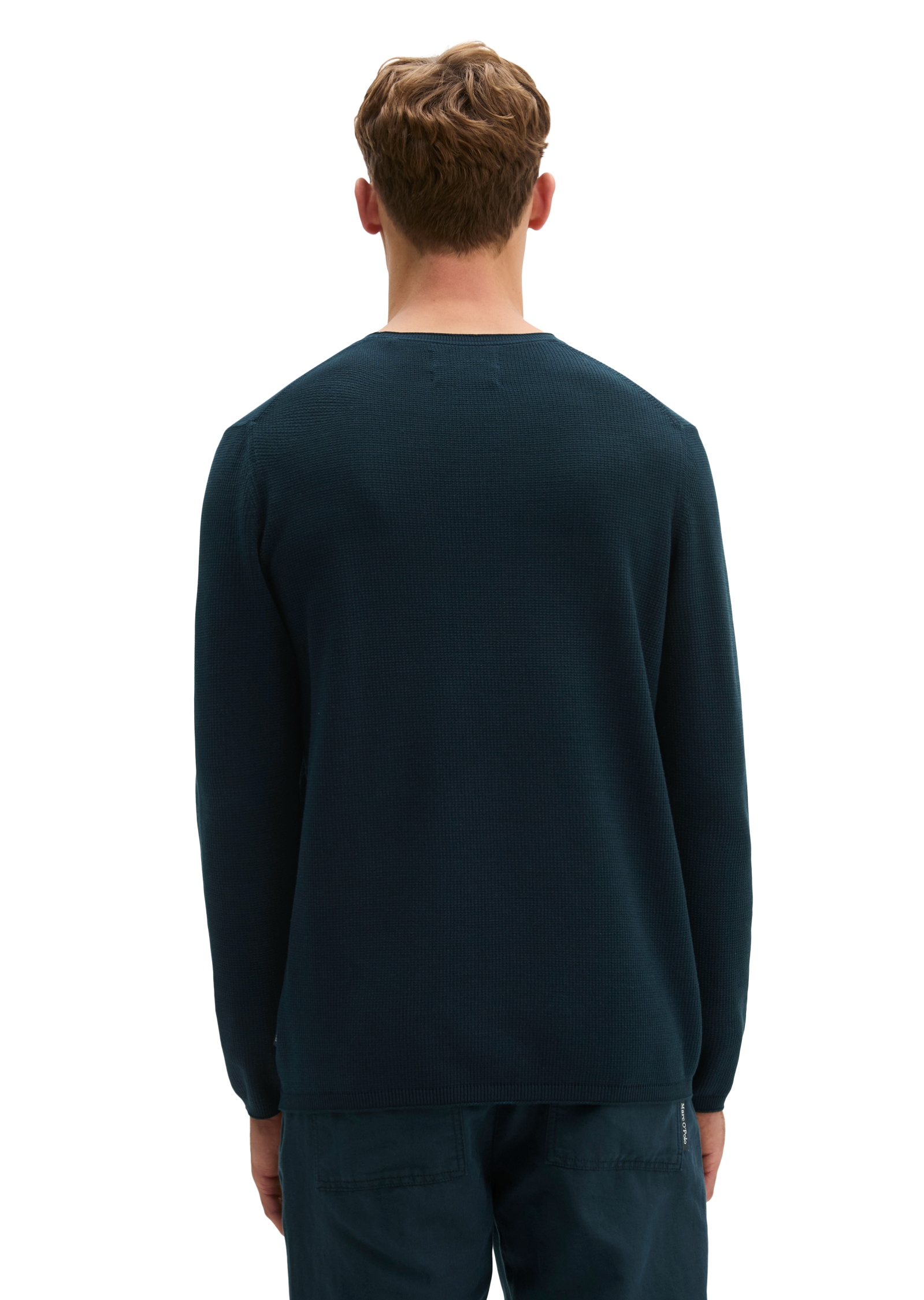 Marc O'Polo Pull à col rond regular en coton bio pur