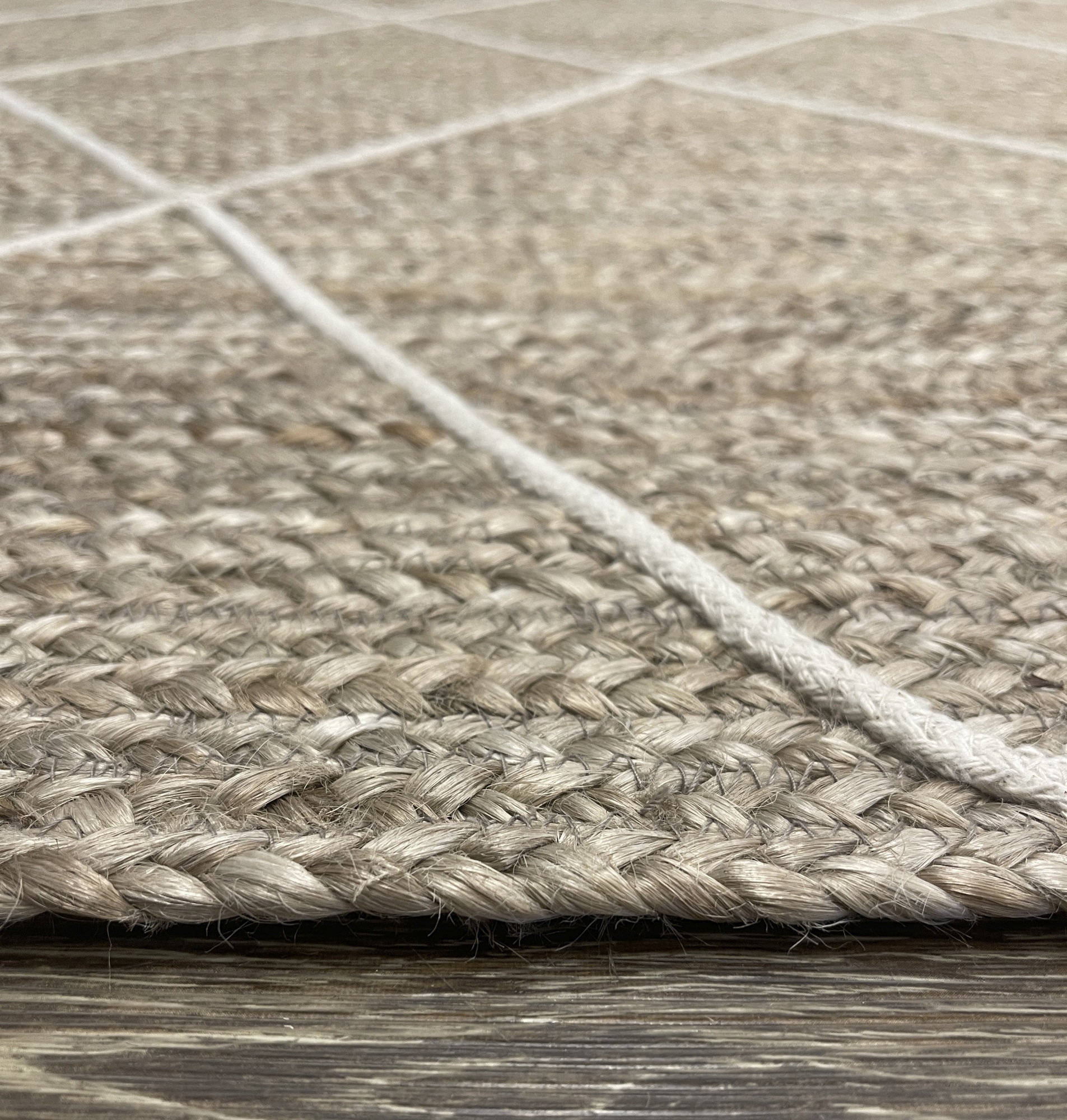 Myflair Möbel & Accessoires Teppich »Juna Essence« rechteckig 10 mm Höhe Juteteppich, handgeflochten, meliert, Rauten Muster, auch als Läufer