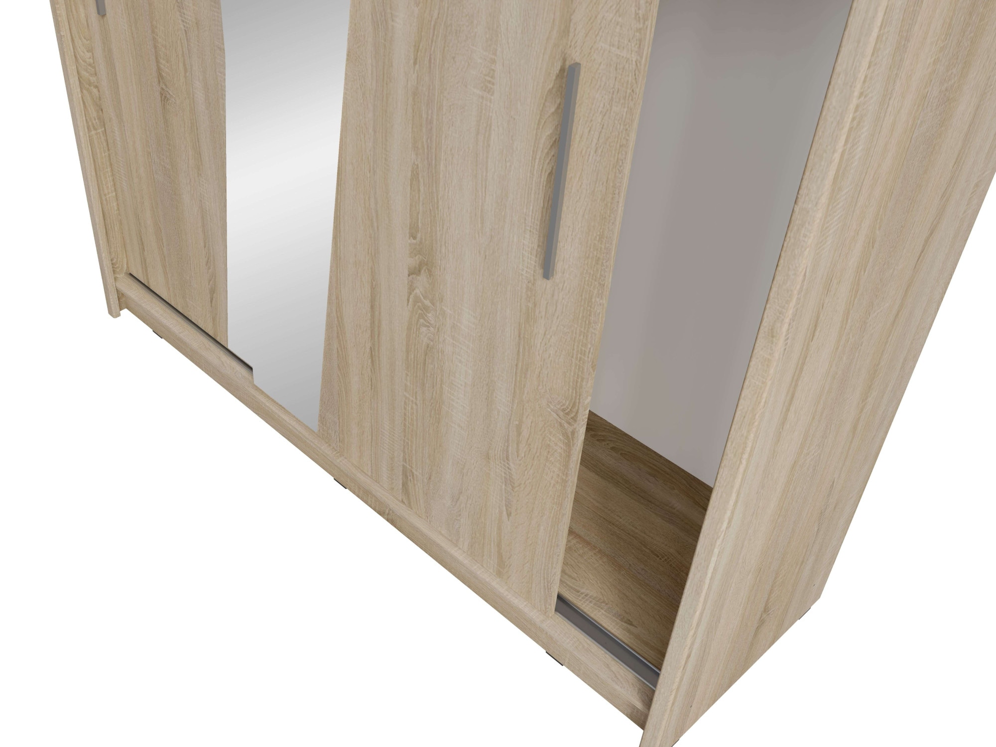 Home affaire Kleiderschrank »JULIETTA Schiebetürenschrank mit 10 Fächer, Kleiderstange und Spiegel« Garderobe mit 2 Schwebetüren und Spiegel, Masse B/T/H: 205/63/215 cm