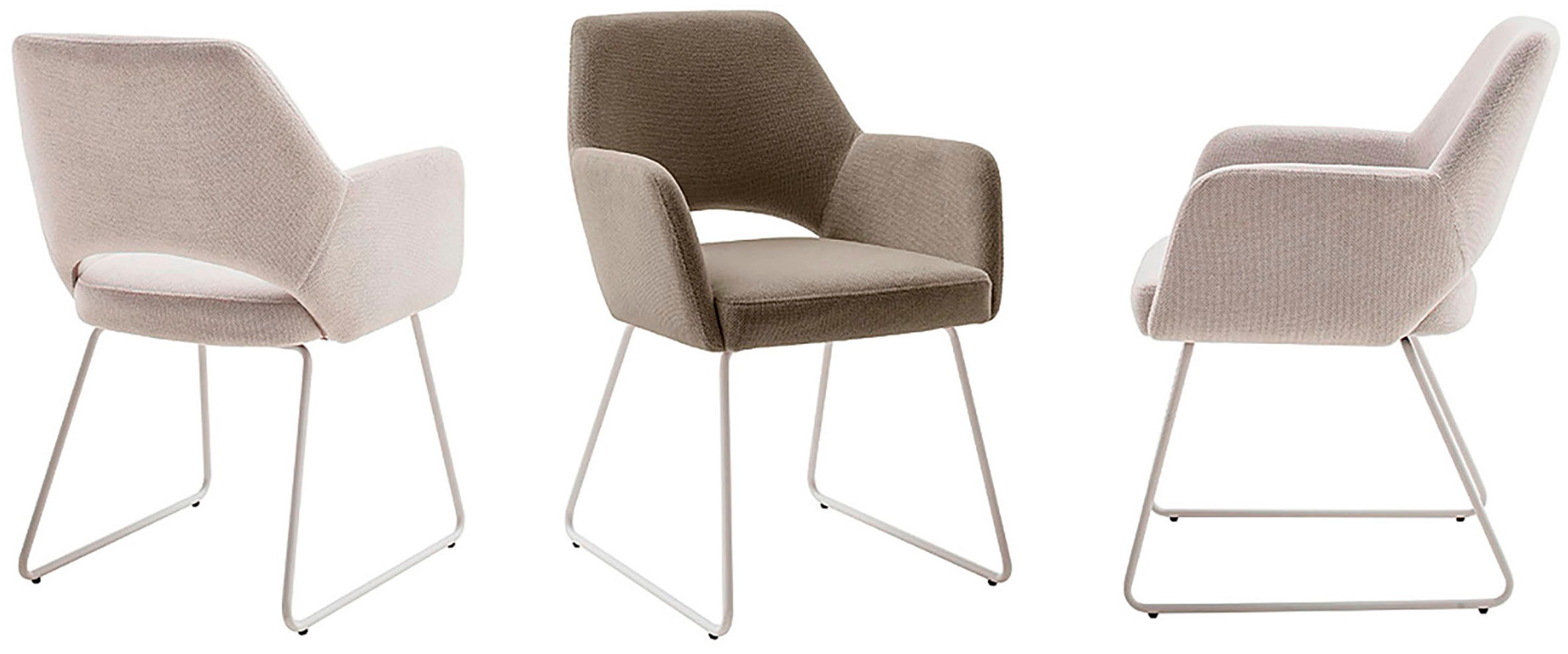 MCA furniture 4-Fussstuhl »BEVERLY« (Set) 2 Stk.Esszimmerstuhl,Chenilleoptik,360°drehbar,Sitzhöhe 49cm,belastbar 120kg