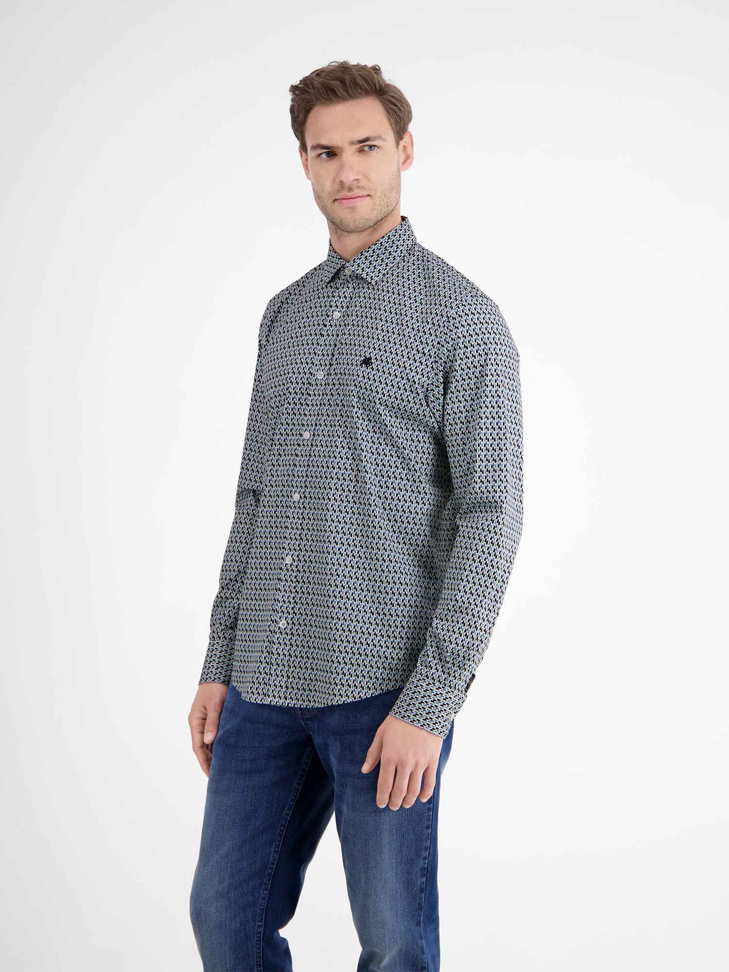 LERROS Chemise à manches longues »Poplinhemd mit Stretchanteil«